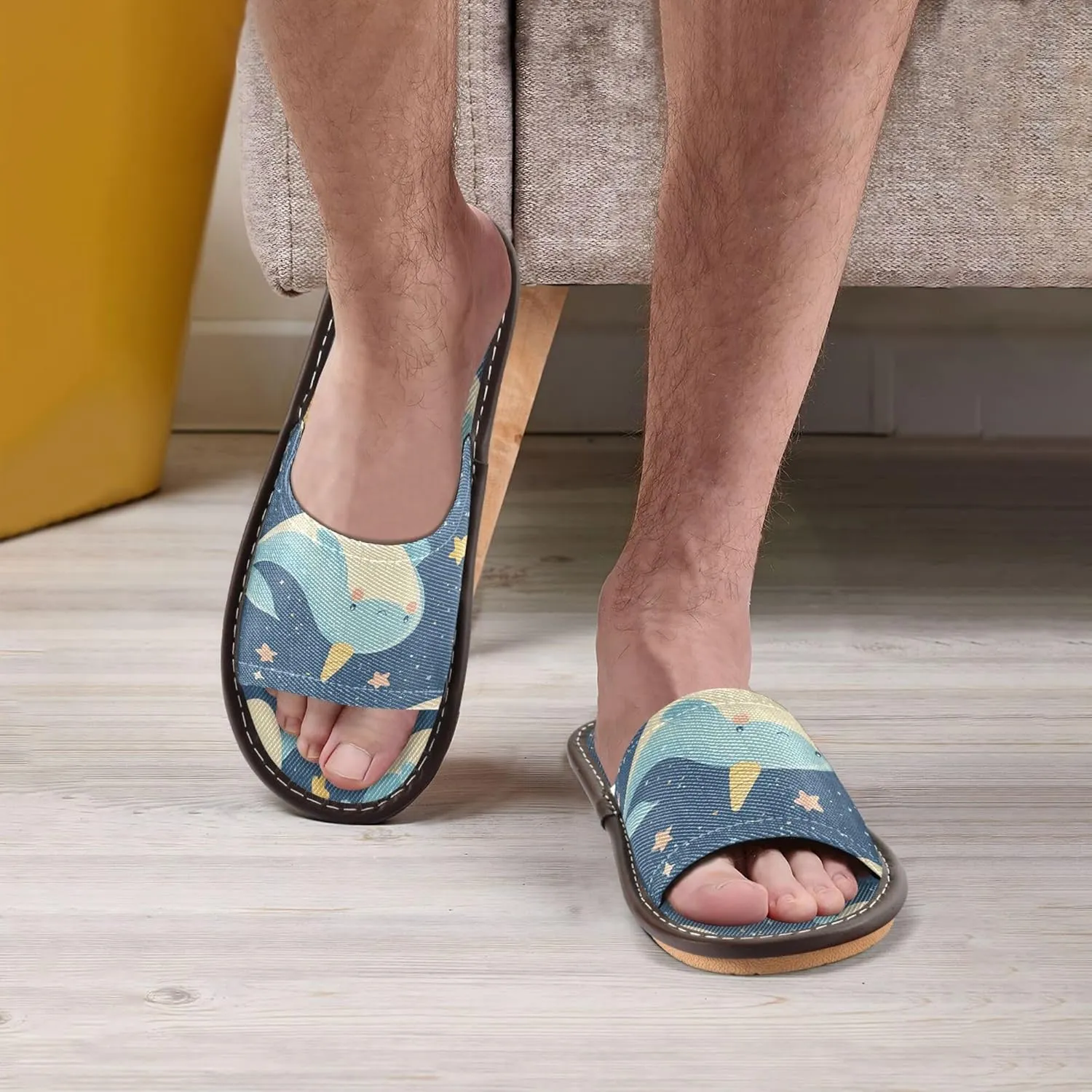Summer Slipper Narwhal Star Cartoon Outerspace Indoor House Men Women Quick Drying Slippers