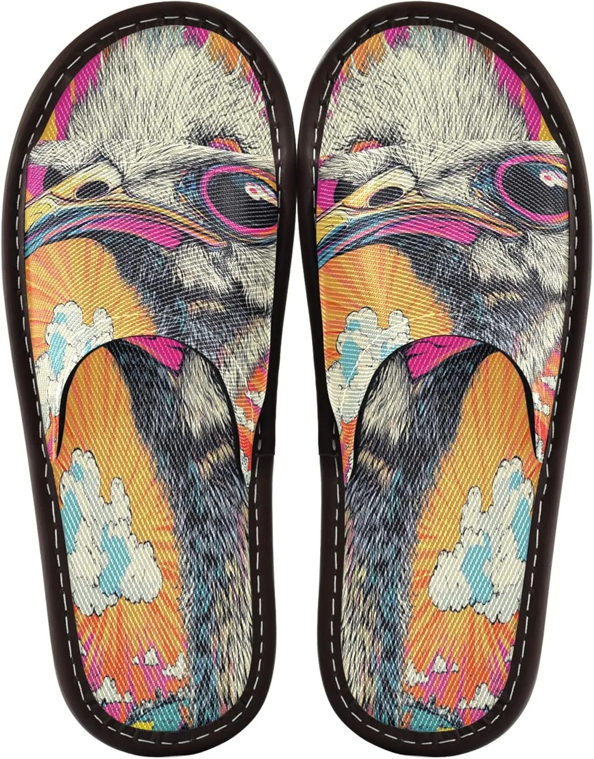 Summer Slipper Ostrich Graphic Art Red Indoor House Men Women Quick Drying Slippers