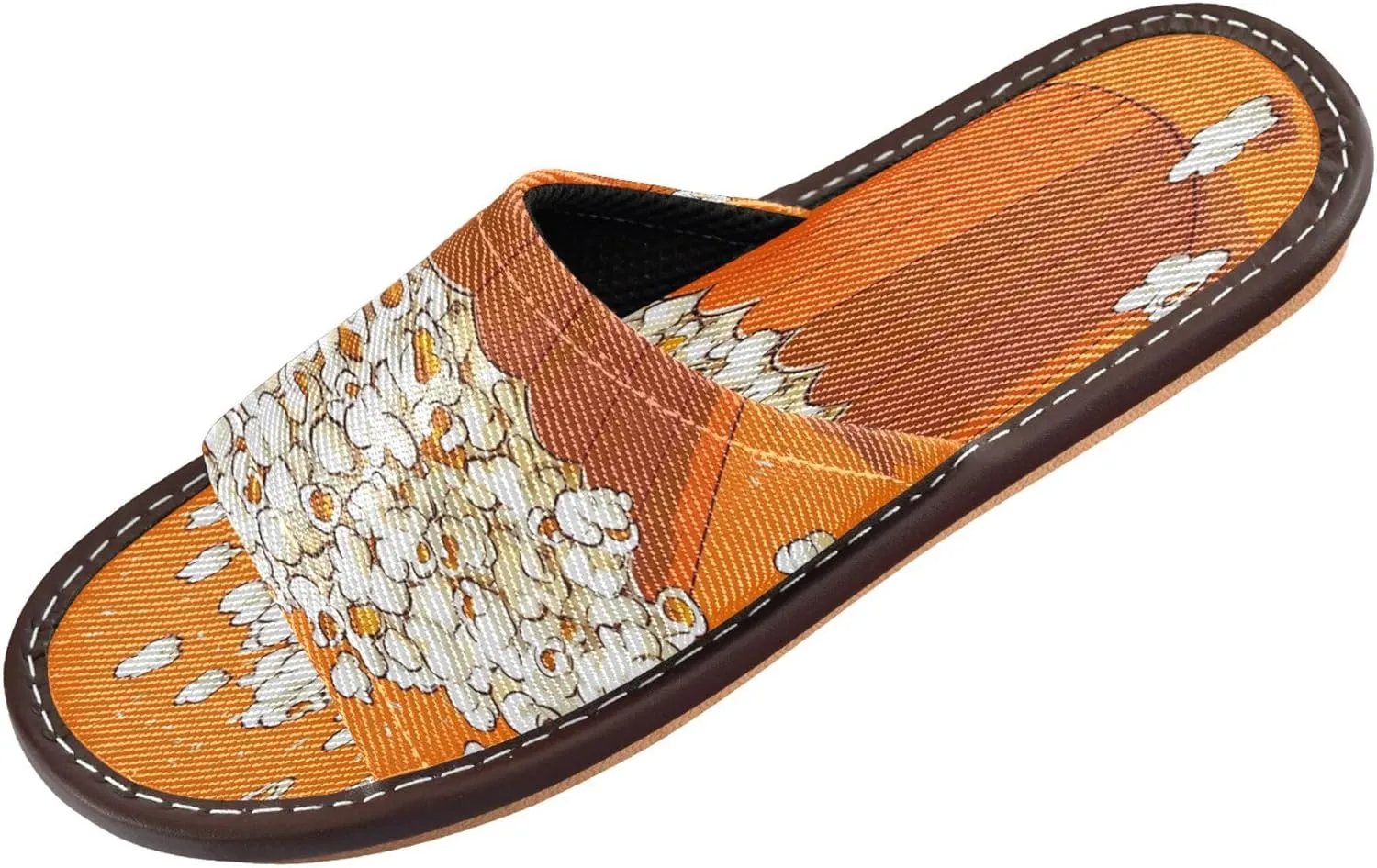 Summer Slipper Popcorn Movie Orange Food Indoor House Men Women Quick Drying Slippers