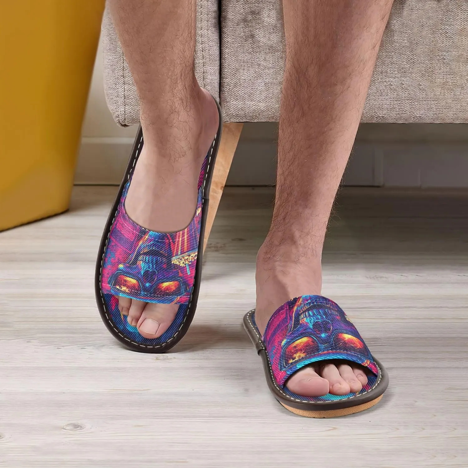 Summer Slipper Popcorn Movie Skull Fire Indoor House Men Women Quick Drying Slippers