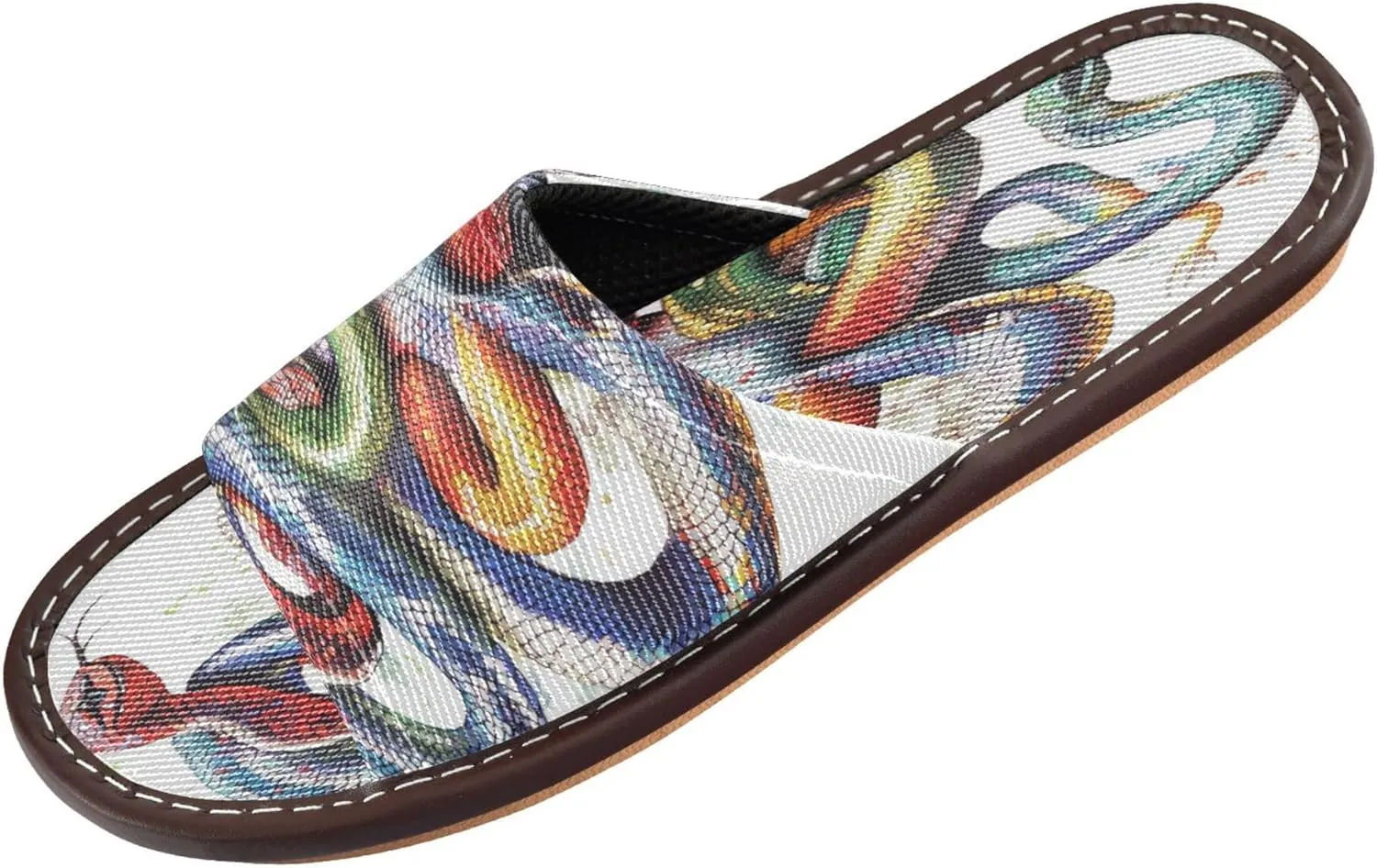 Summer Slipper Snake Colorful Animal Graphic Indoor House Men Women Quick Drying Slippers