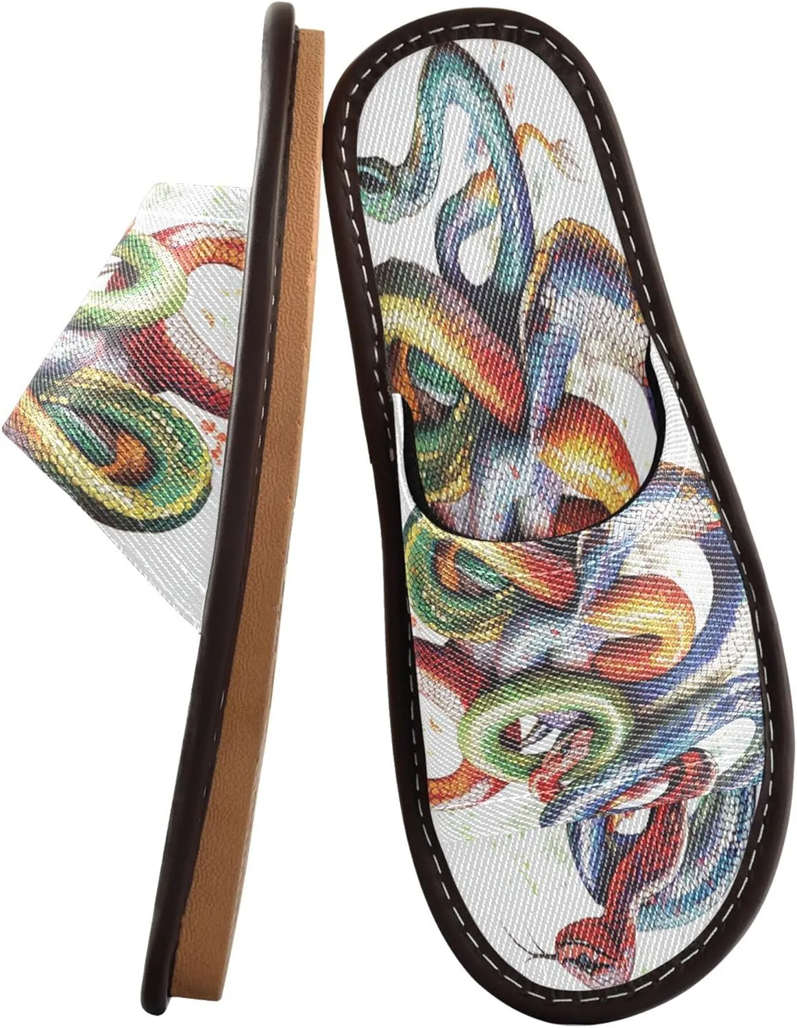 Summer Slipper Snake Colorful Animal Graphic Indoor House Men Women Quick Drying Slippers