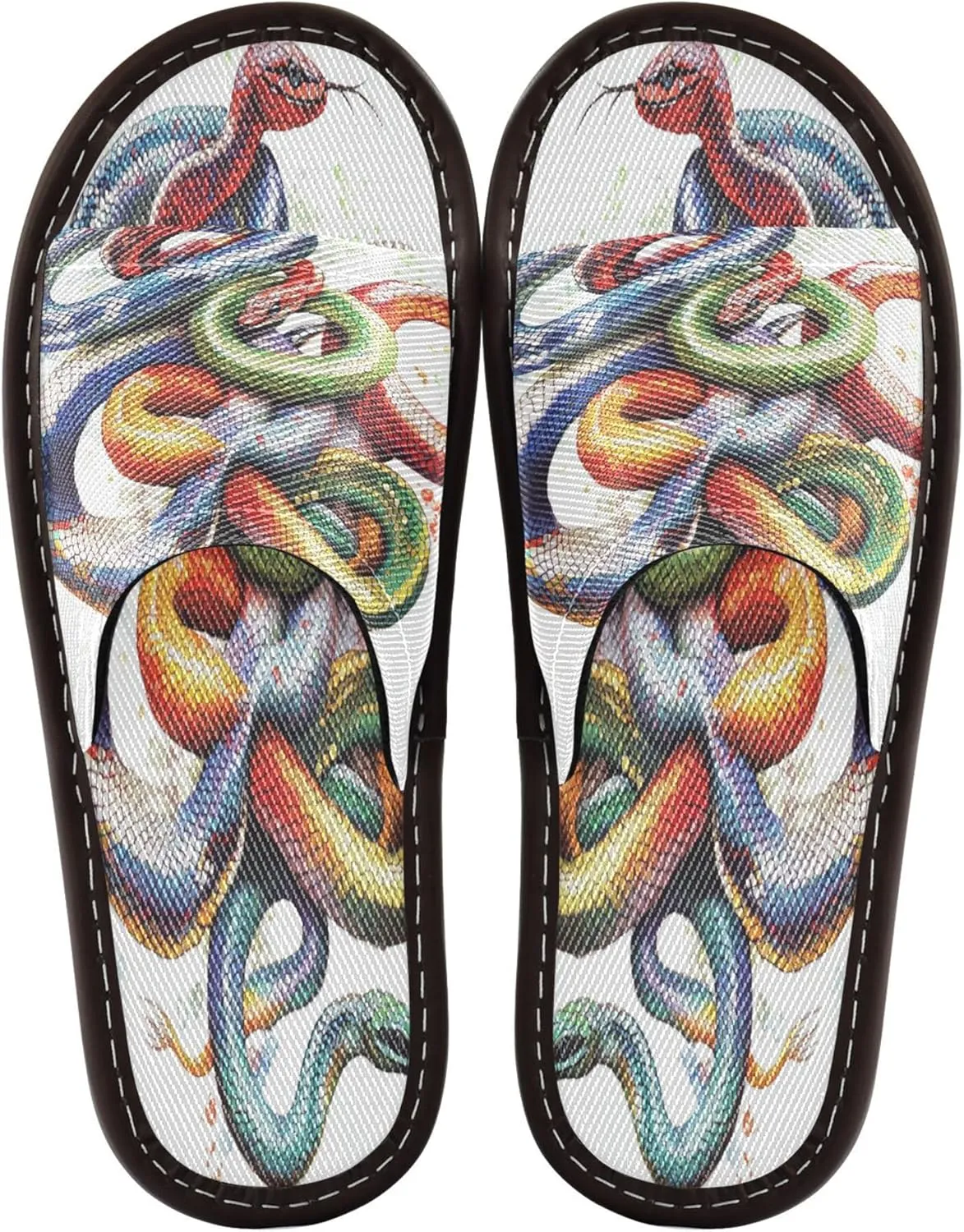 Summer Slipper Snake Colorful Animal Graphic Indoor House Men Women Quick Drying Slippers