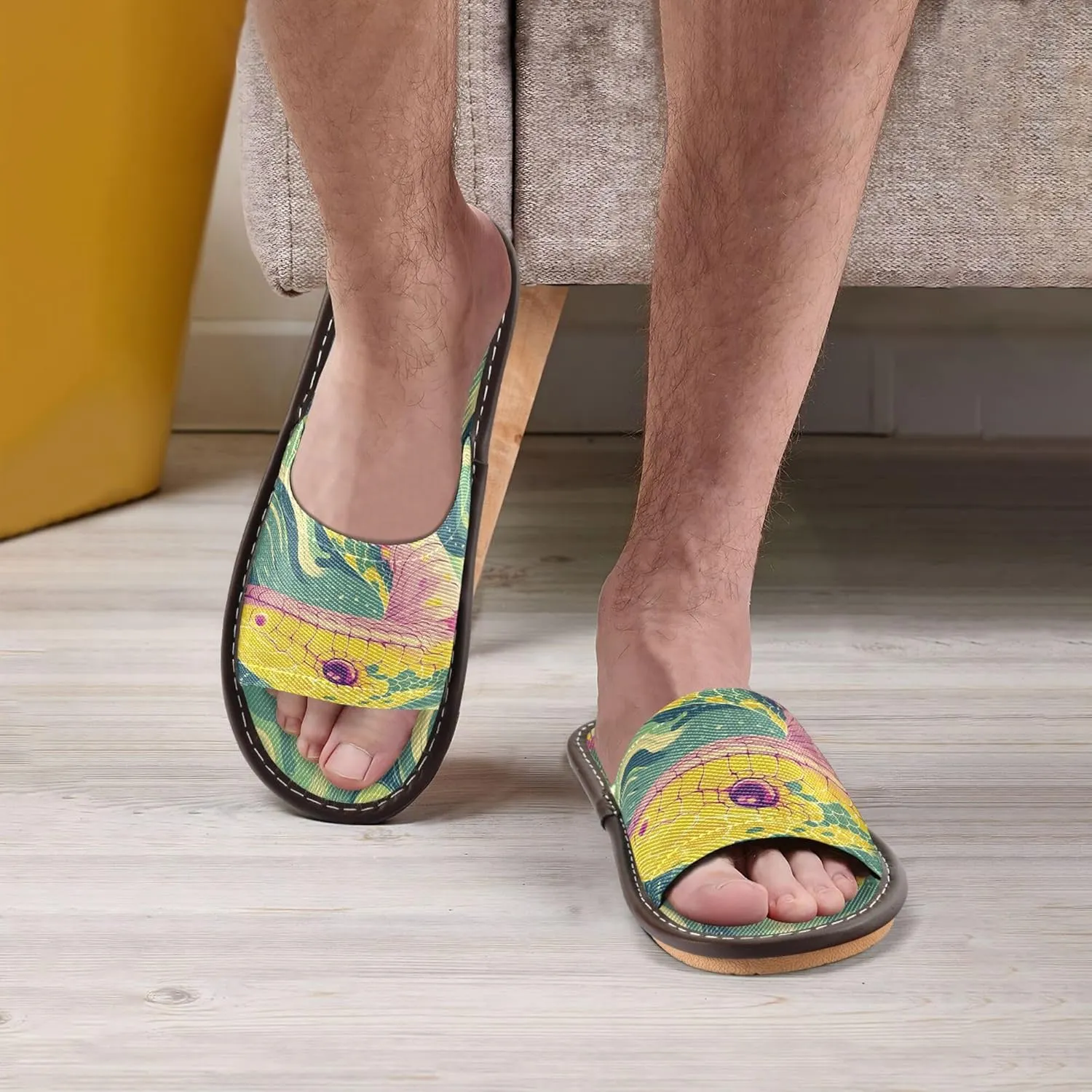 Summer Slipper Snake Gold Reptile Animal Indoor House Men Women Quick Drying Slippers