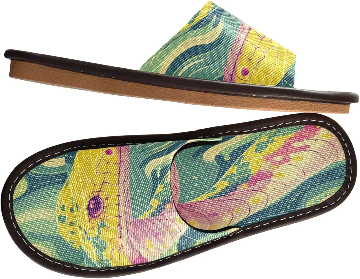 Summer Slipper Snake Gold Reptile Animal Indoor House Men Women Quick Drying Slippers