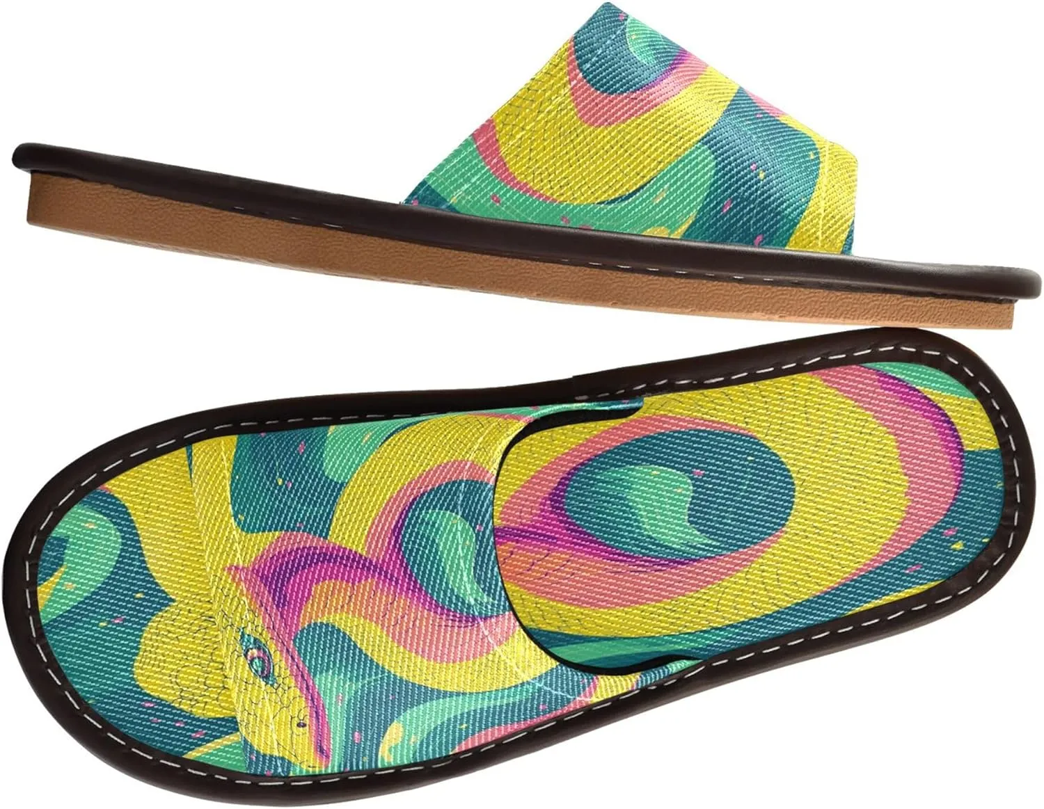 Summer Slipper Snake Reptile Animal Gold Indoor House Men Women Quick Drying Slippers