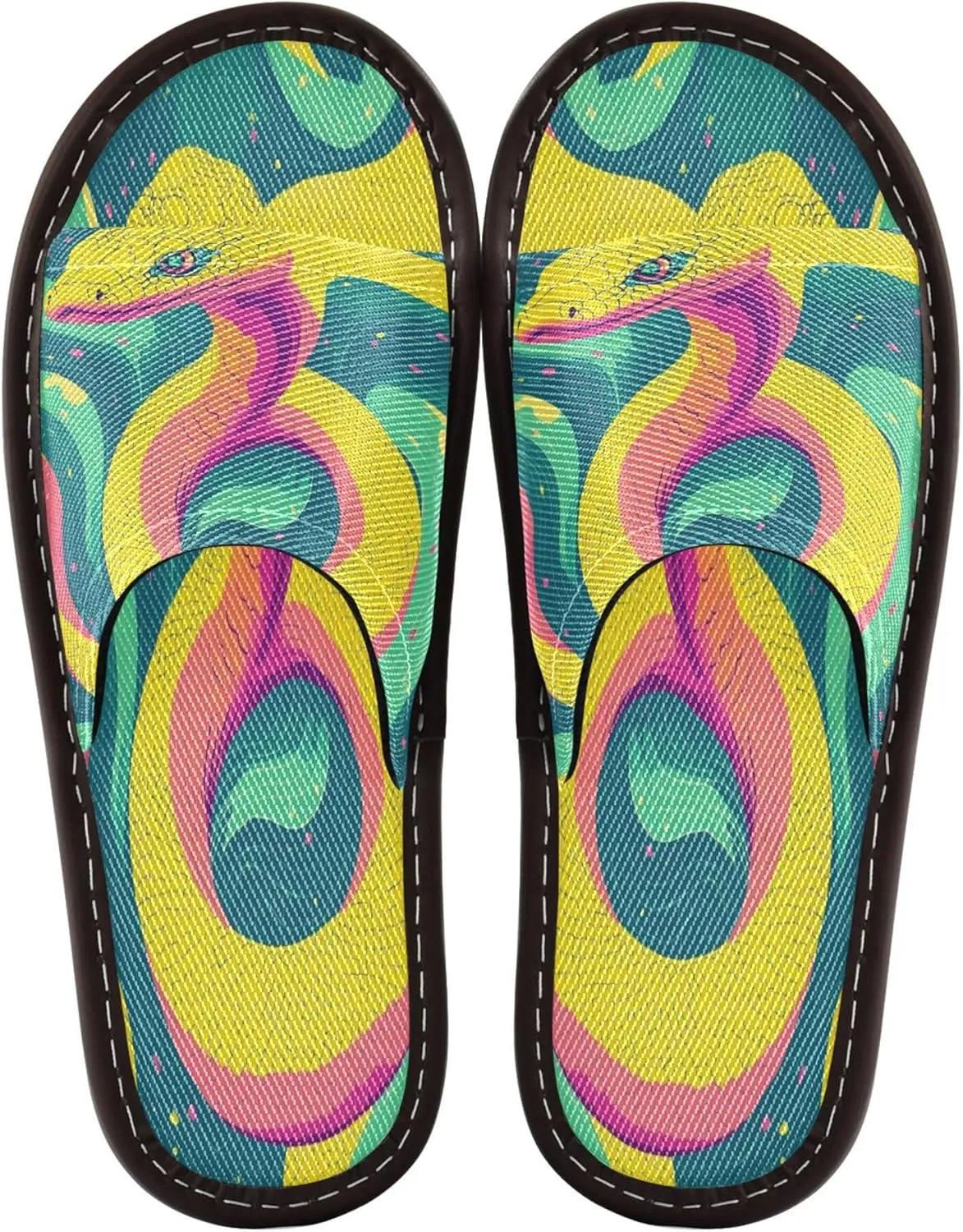 Summer Slipper Snake Reptile Animal Gold Indoor House Men Women Quick Drying Slippers