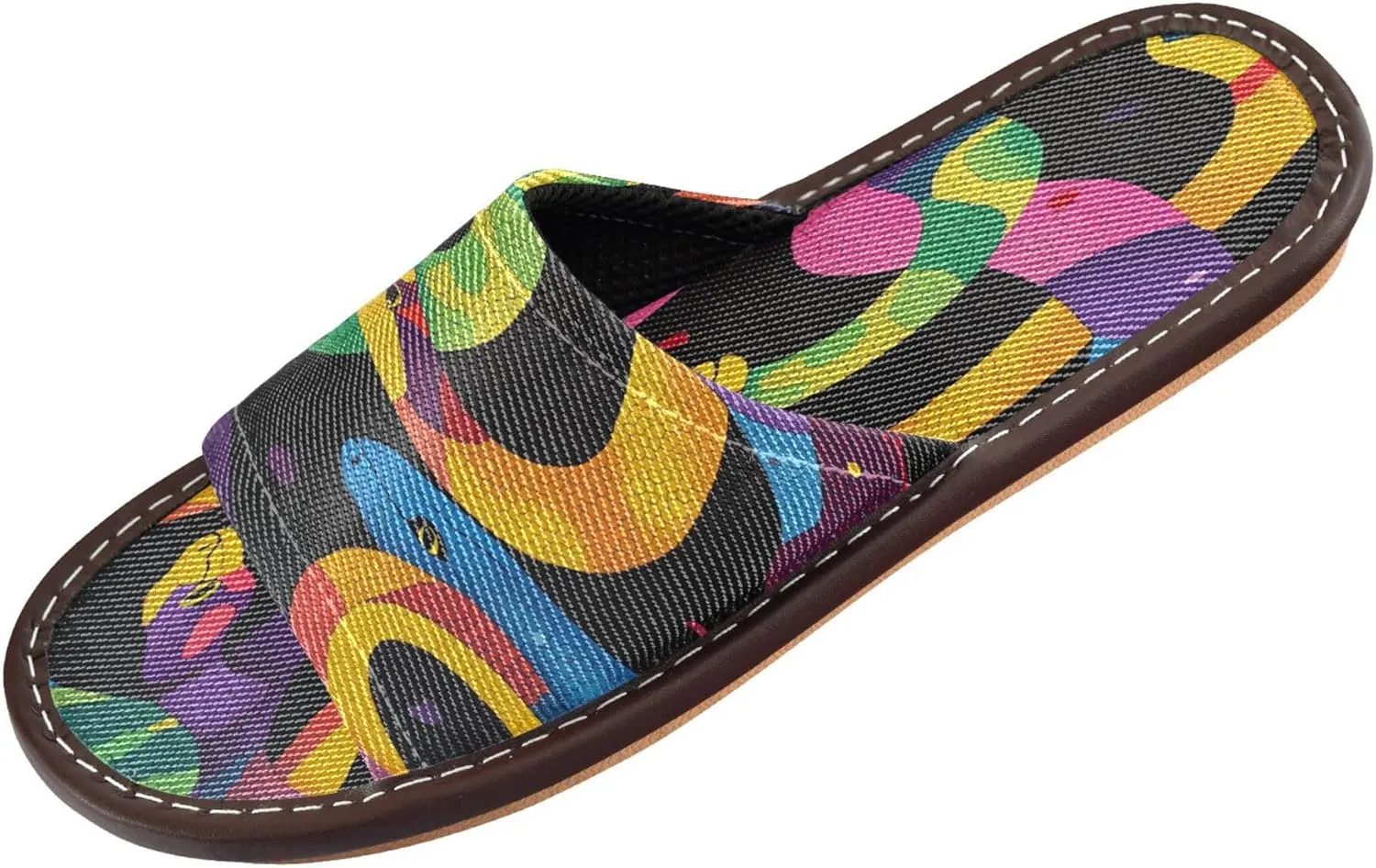 Summer Slipper Snake Scale Graphic Black Indoor House Men Women Quick Drying Slippers