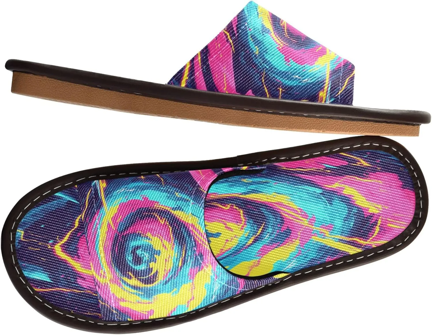 Summer Slipper Tornado Graffiti Doodle Storm Indoor House Men Women Quick Drying Slippers