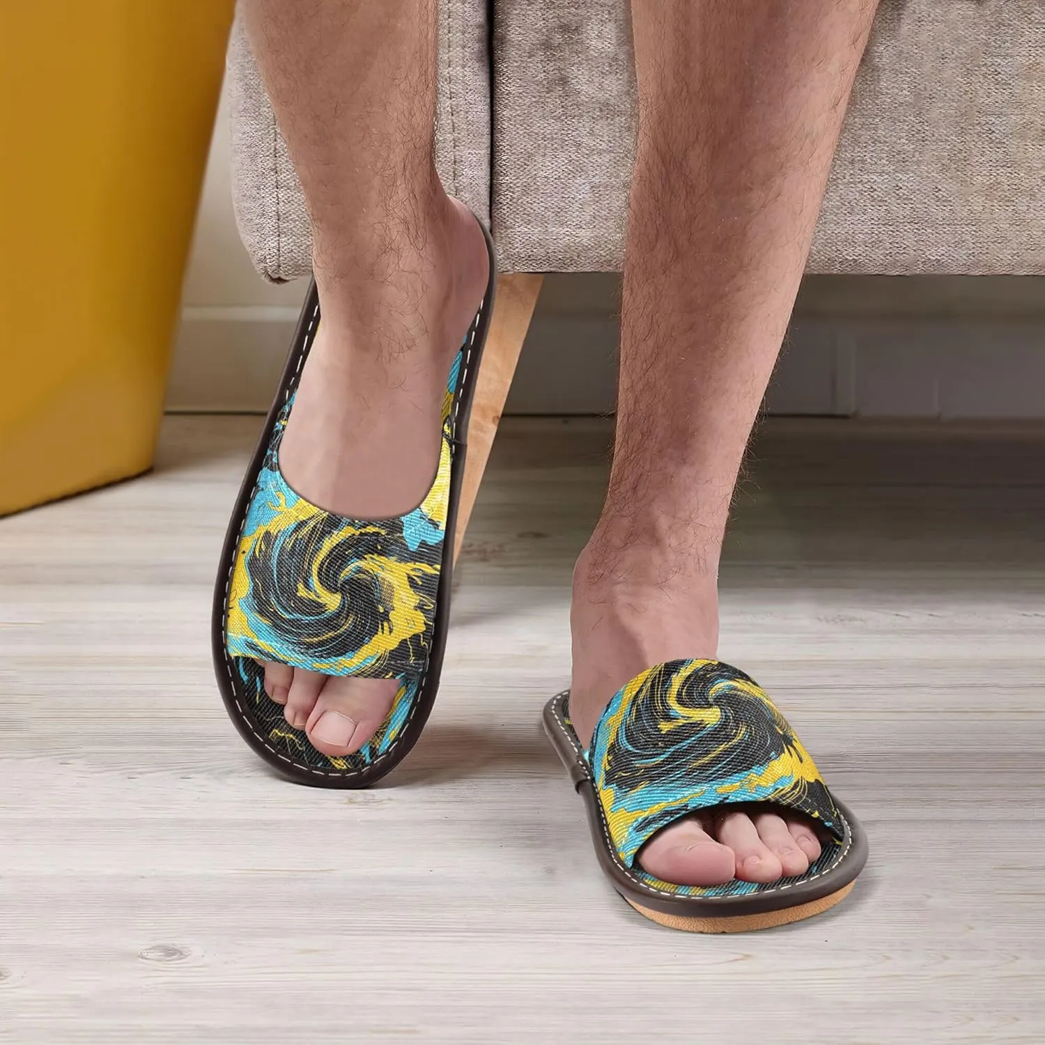 Summer Slipper Tornado Graffiti Storm Doodle Indoor House Men Women Quick Drying Slippers