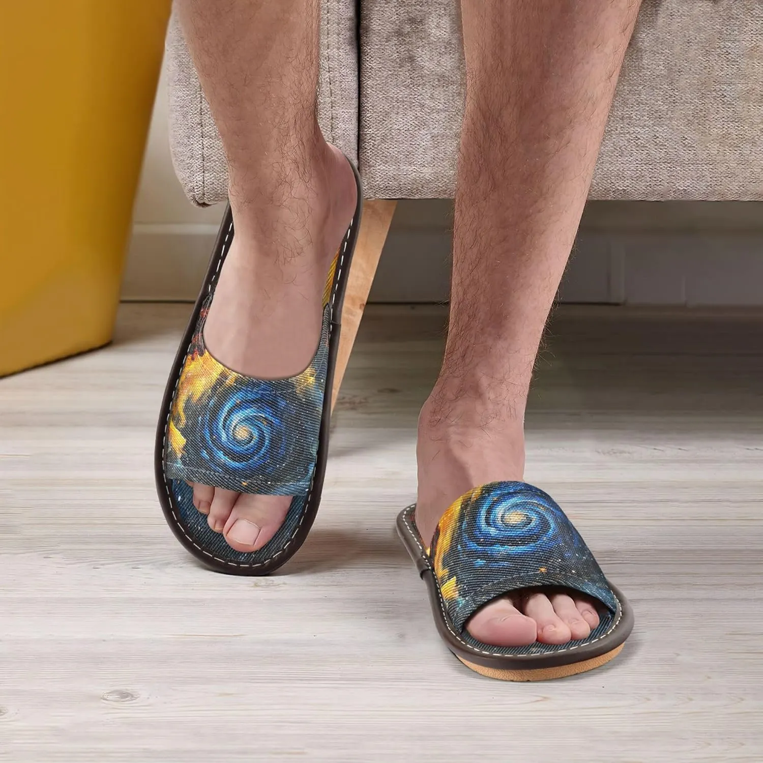Summer Slipper Tornado Storm Galaxy Watercolor Indoor House Men Women Quick Drying Slippers