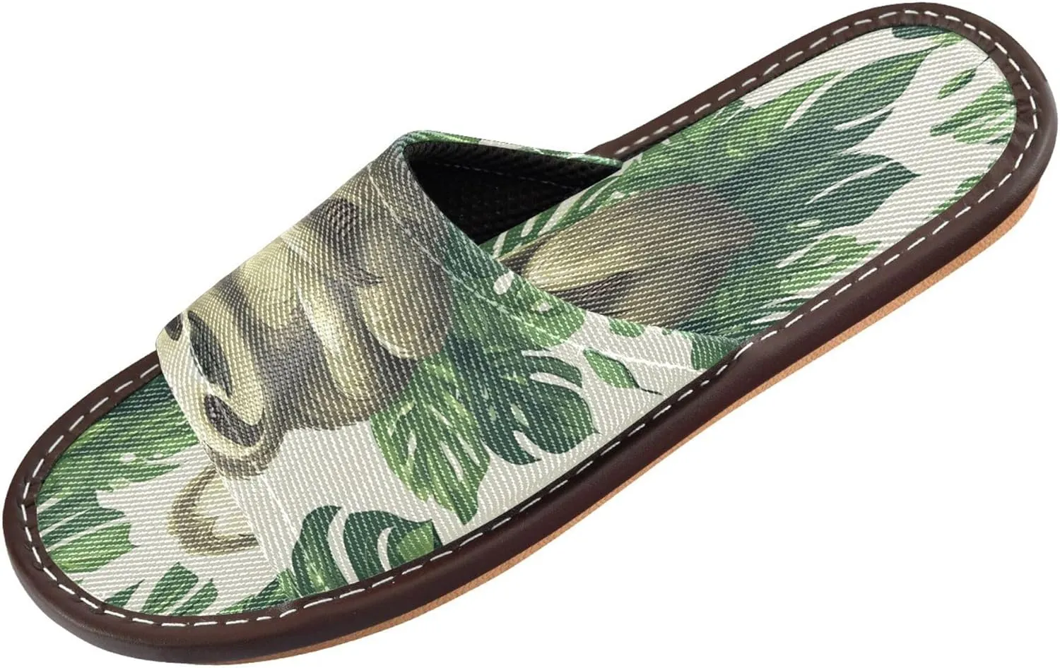 Summer Slipper_sloth Lazy Monstera Leaves Indoor House Men Women Quick Drying Slippers