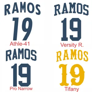 Tackle Twill Pro Name   Numbers Kit for Jerseys