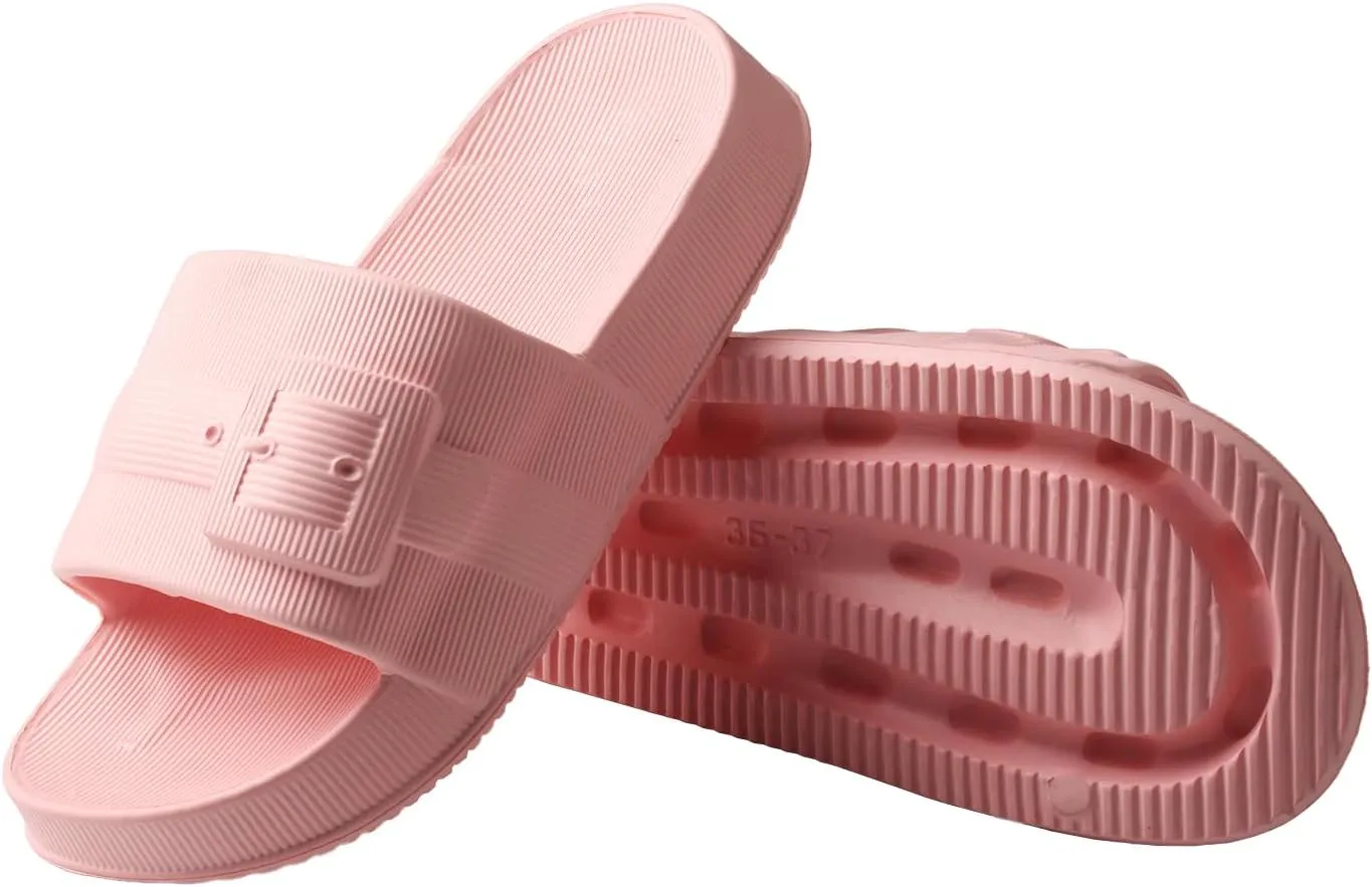 TMA EYES Pillow Slippers for Women Soft Indoor House Shoes Non Slip Bathroom Sandals