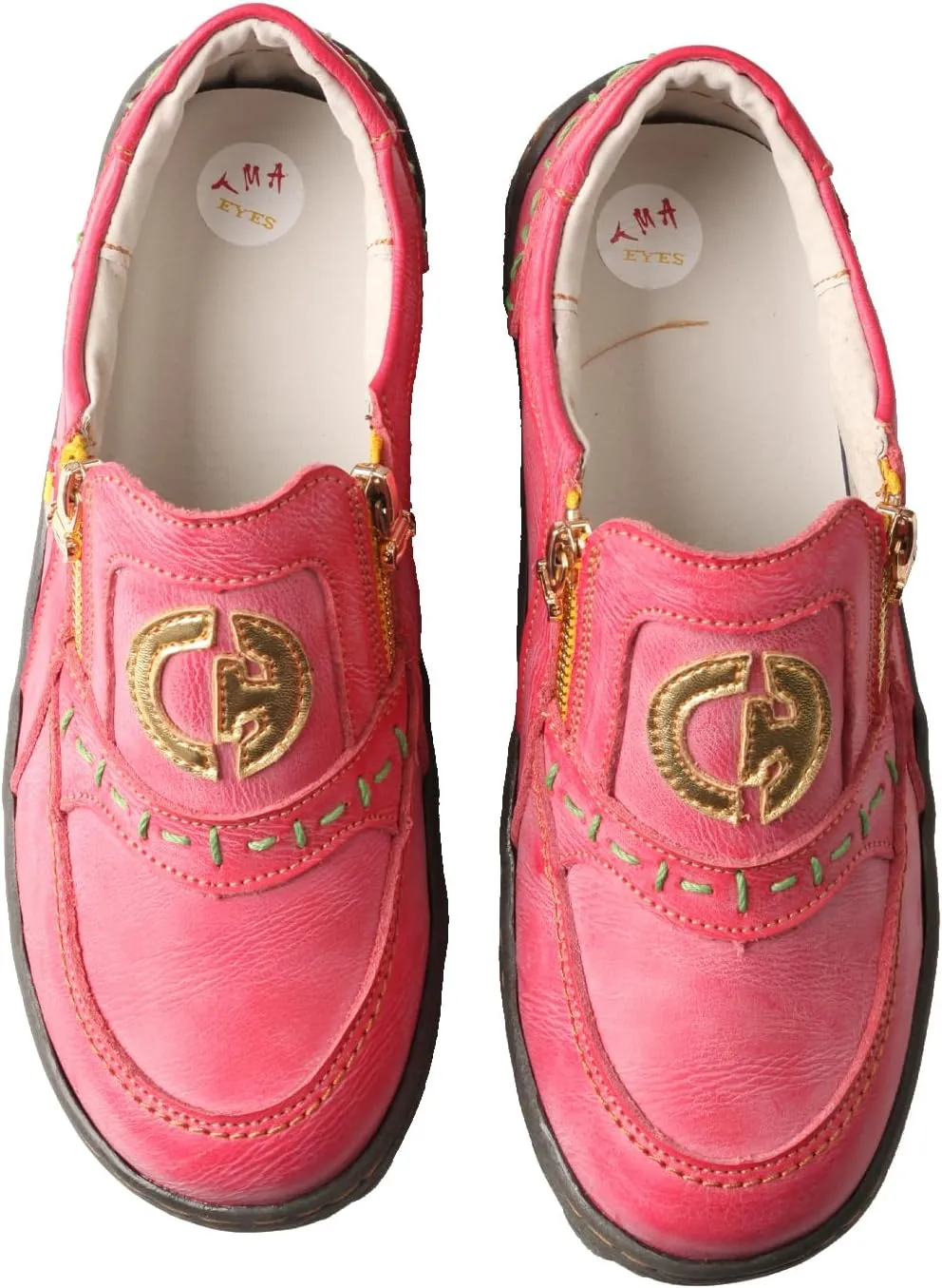 TMA EYES Women's Single-lace Zipper Non-Slip and Wear-Resistant Shoes