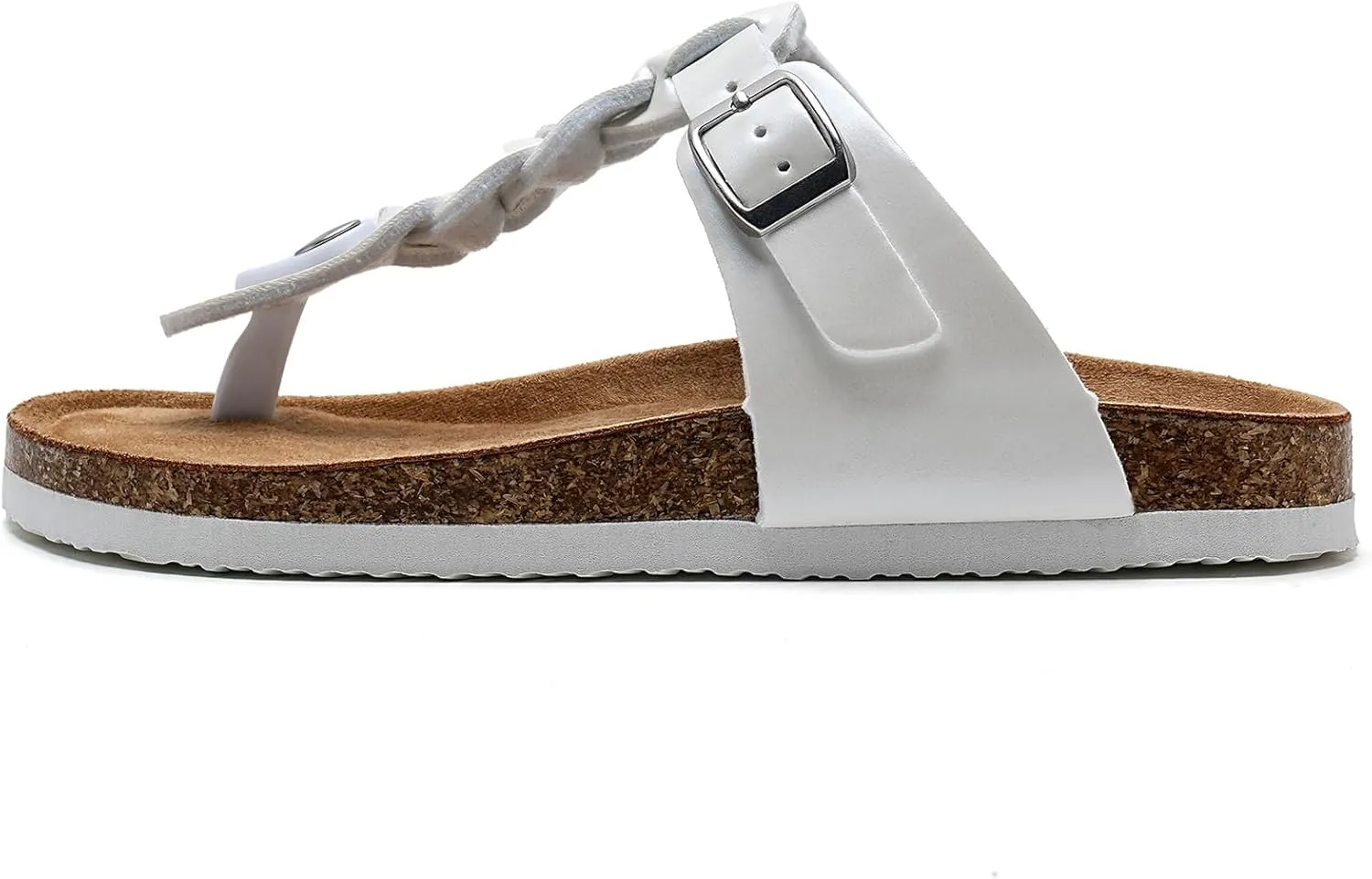 Torotto Boys Girls Cork Footbed Sandals Kids Flip Flops with Adjustable Braided Straps (Toddler/Little Kid/Big Kid)