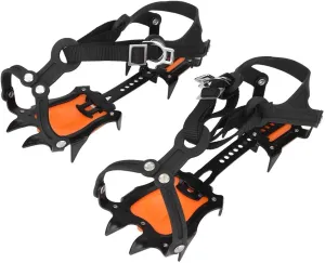 Traction Ice Cleats, Anti-Slip 10 Toothed Snow Crampons Ice Footwear for Mountaineering, Ice Climbing, Camping, Hiking Crampons for Hiking Boots