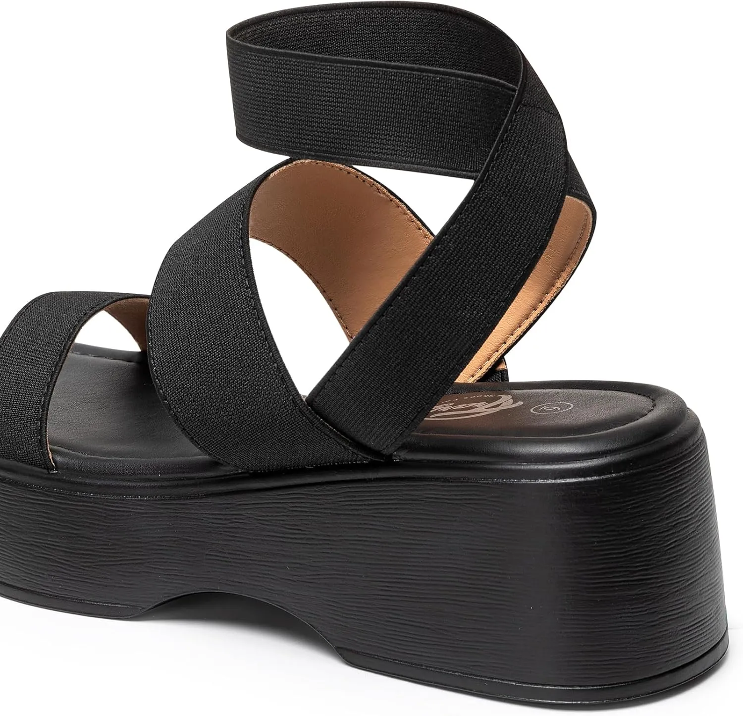 Trary Wedge Sandals for Women, Sandals for Women Dressy Summer, Cute Open Toe Platform Sandals, Lightweight Elastic Ankle Strap Sandals, Womens Heeled Sandals, Comfortable Beach Sandals, Summer Sandals for Women 2023