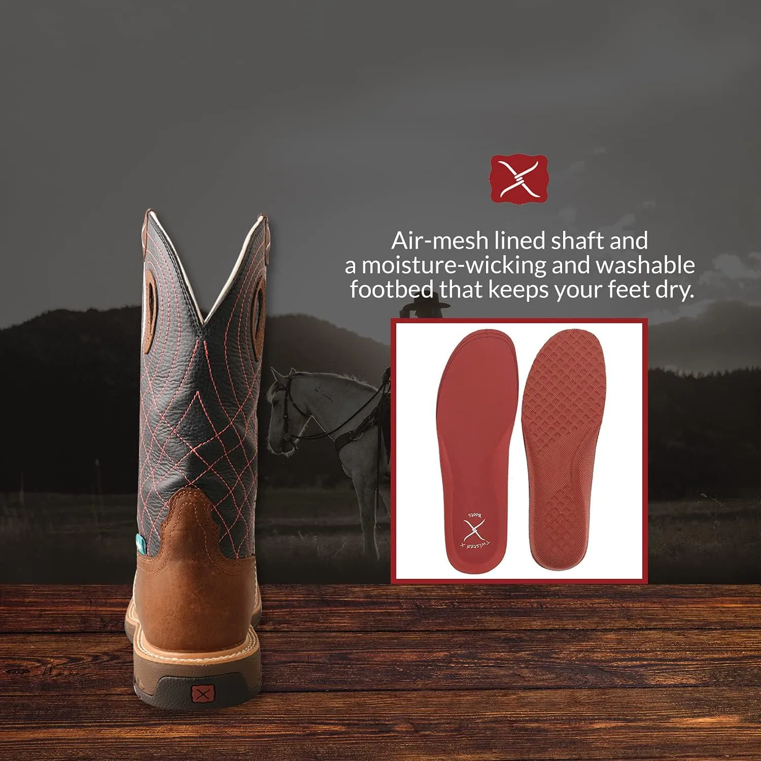 TWISTED X Women's Steel Toe Lite Western Work Boot