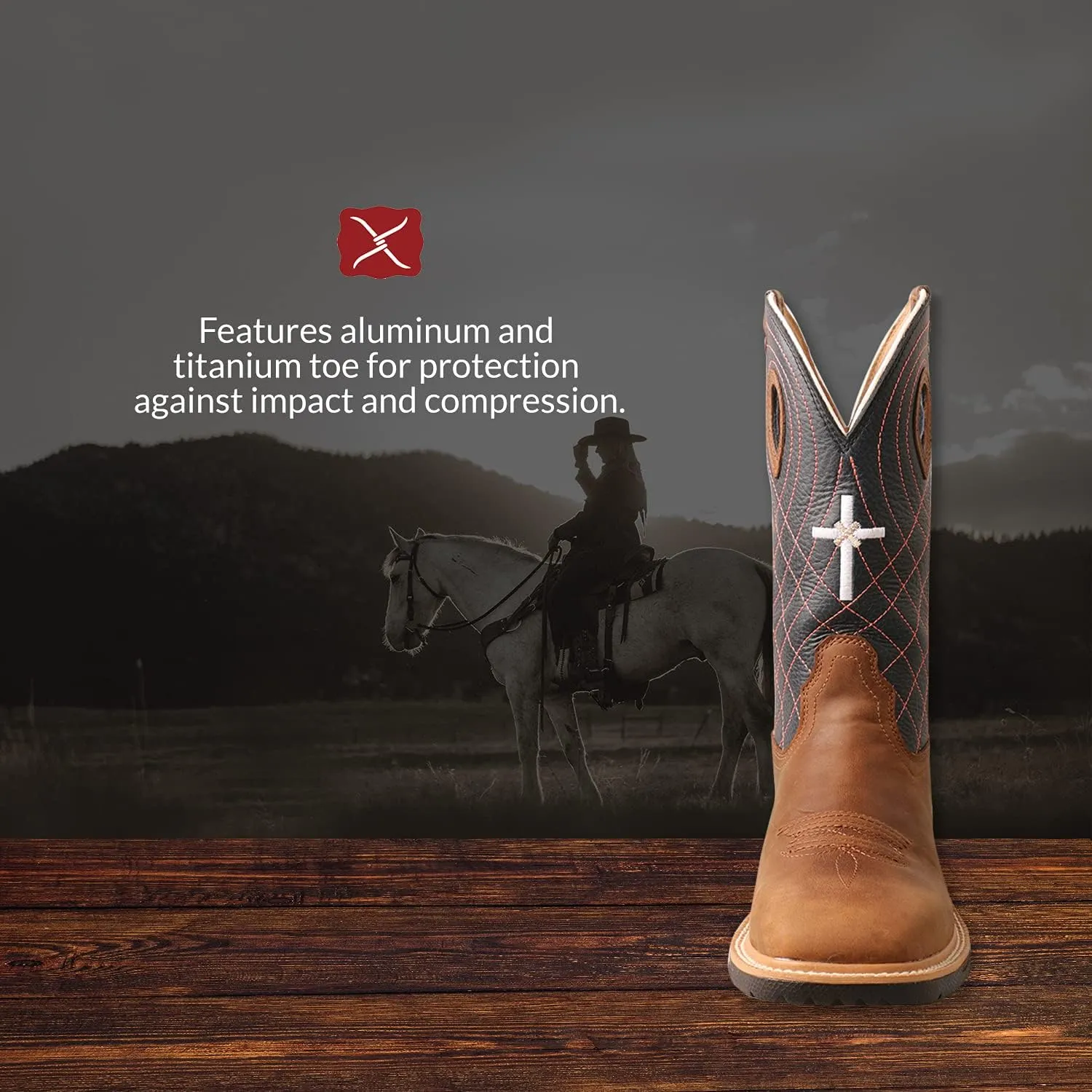 TWISTED X Women's Steel Toe Lite Western Work Boot