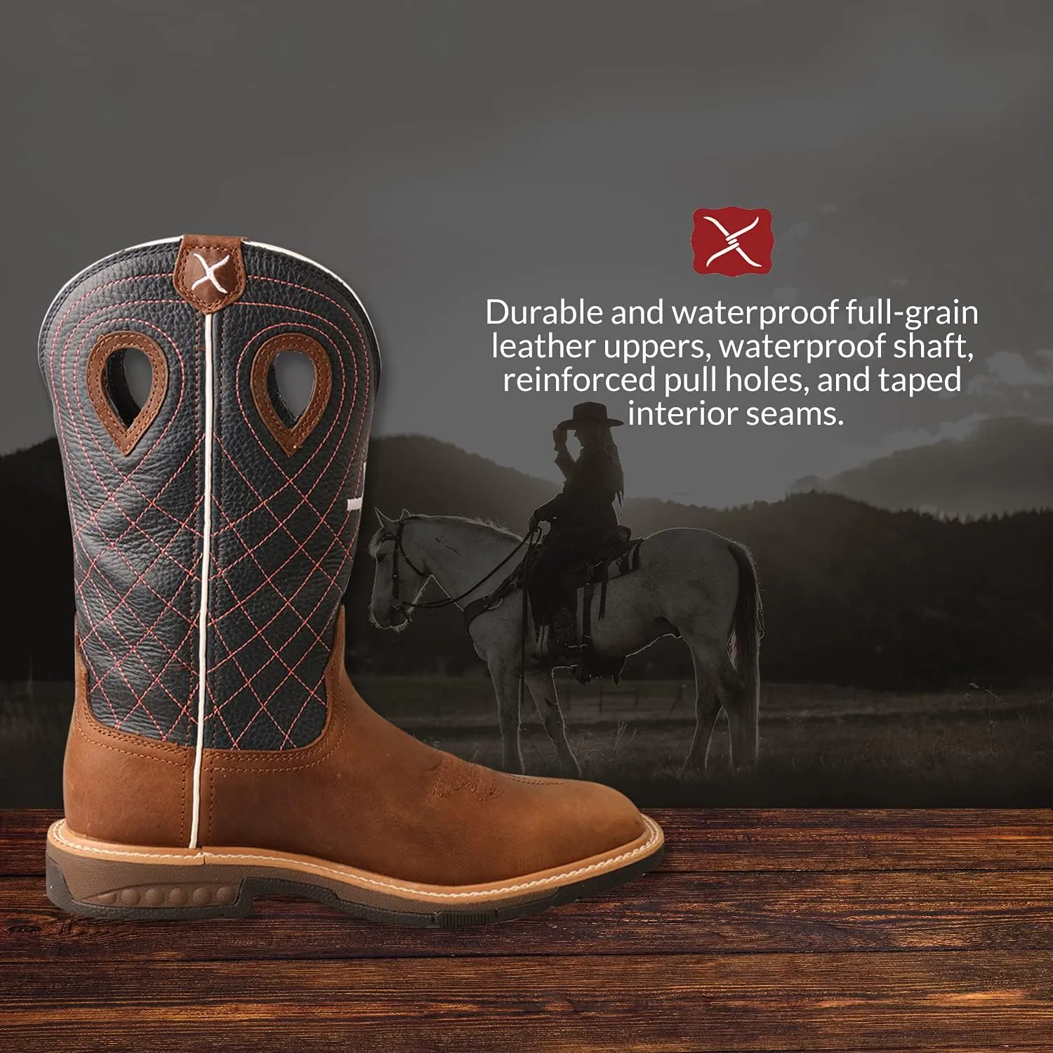 TWISTED X Women's Steel Toe Lite Western Work Boot
