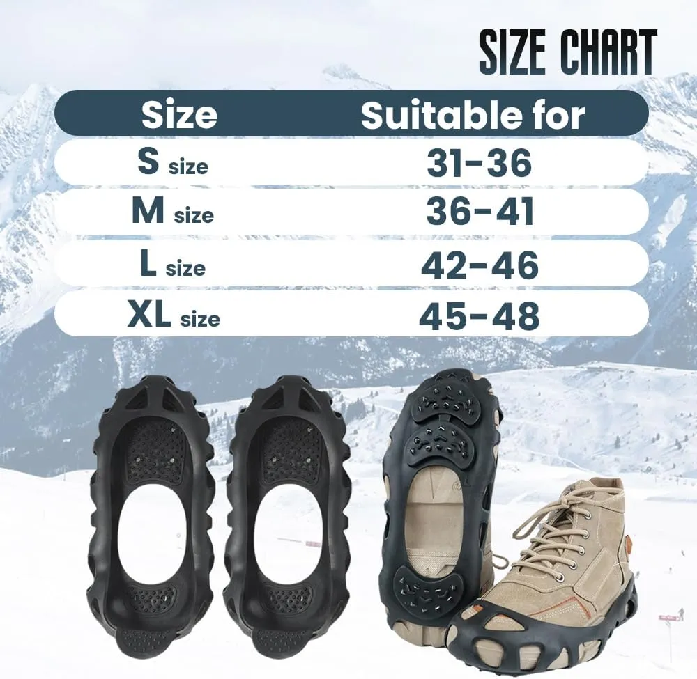 Universal Non-Slip Gripper Spikes, 2025 New Traction Cleats Ice Snow Grips Anti Slip Silicone Non-Slip Silicone Shoe Cover, Upgrade Universal Gripper Spikes Non Slip Shoe Grips