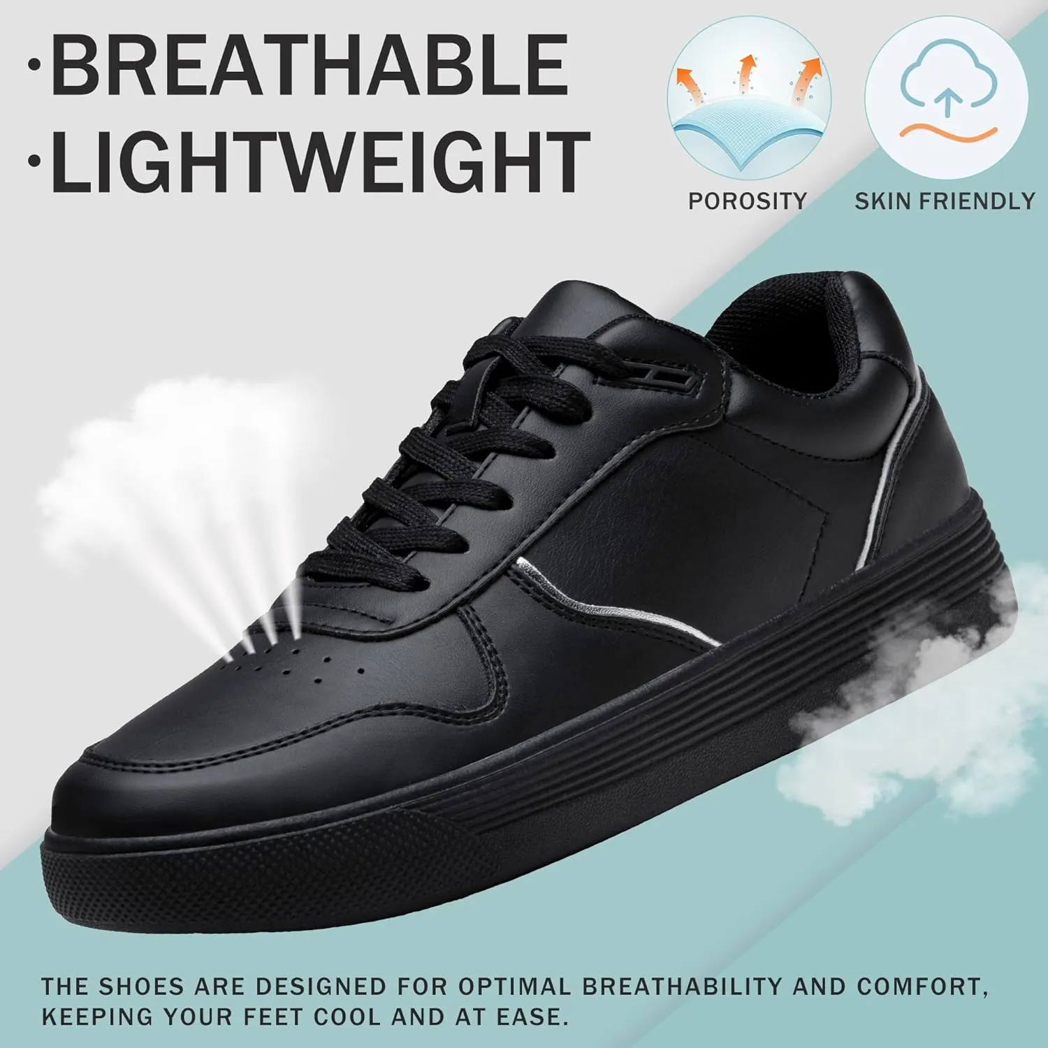 Vepose Women's Fashion Sneakers, Lace up Casual Sneakers with Arch Support, 8001 - Tennis Walking Dress Shoes for Lady