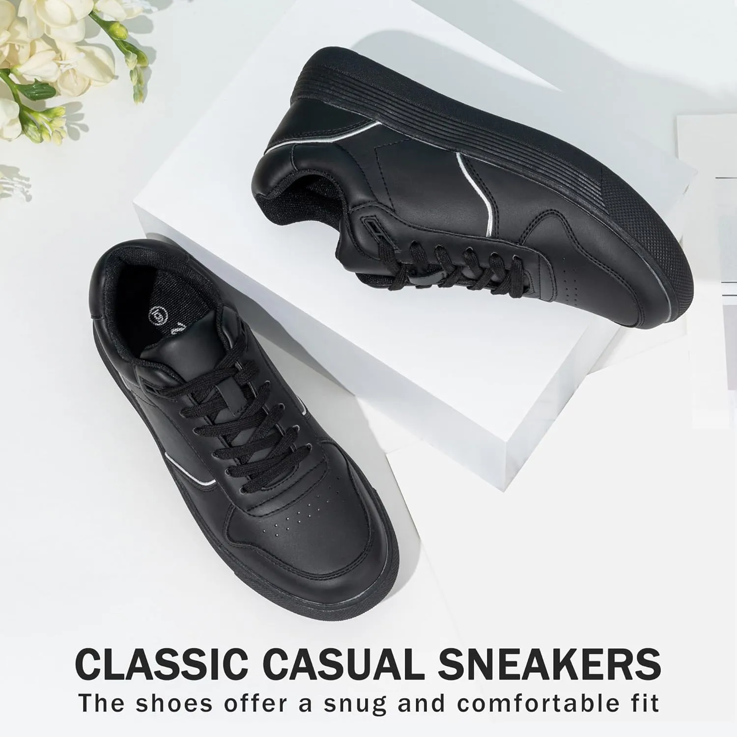 Vepose Women's Fashion Sneakers, Lace up Casual Sneakers with Arch Support, 8001 - Tennis Walking Dress Shoes for Lady