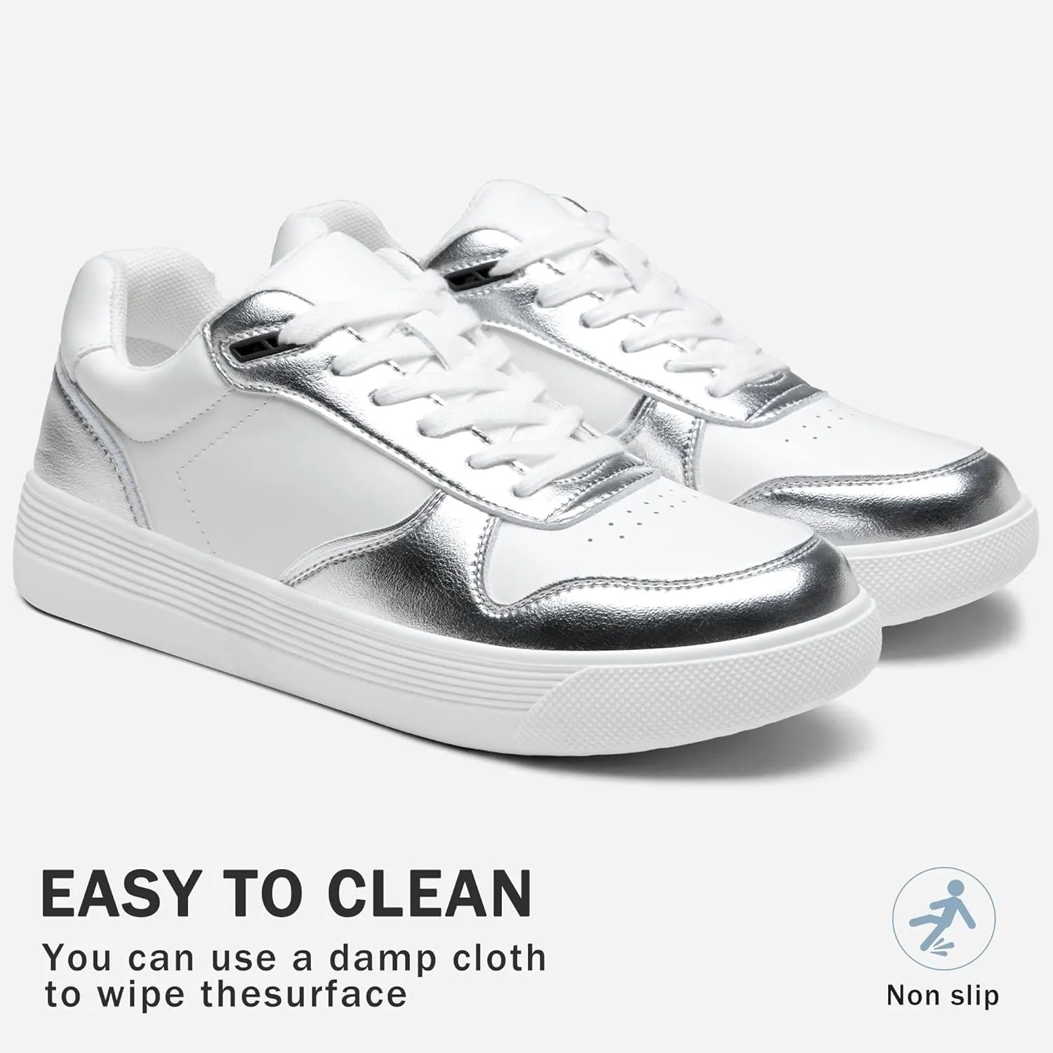 Vepose Women's Fashion Sneakers, Lace up Casual Sneakers with Arch Support, 8001 - Tennis Walking Dress Shoes for Lady