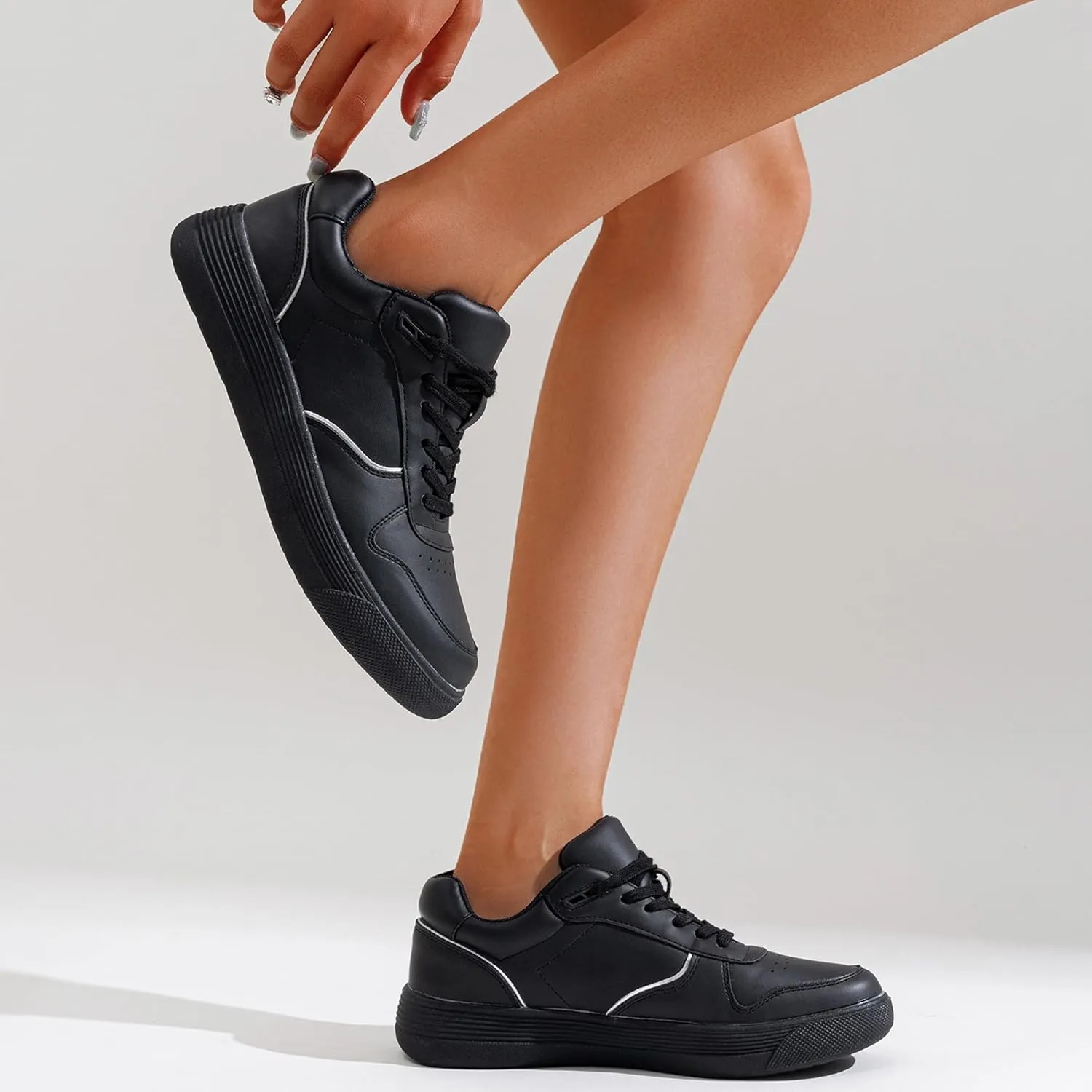 Vepose Women's Fashion Sneakers, Lace up Casual Sneakers with Arch Support, 8001 - Tennis Walking Dress Shoes for Lady