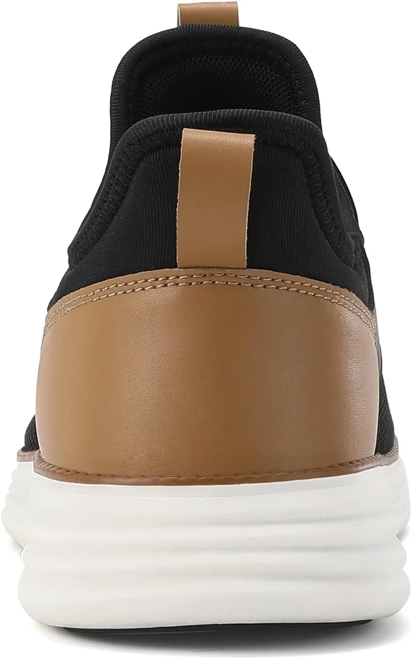 VILOCY Mens Slip On Casual Dress Shoes Hands Free Fashion Sneakers Mesh Tennis Walking Work Shoes Comfortable Breathable Lightweight Non Slip