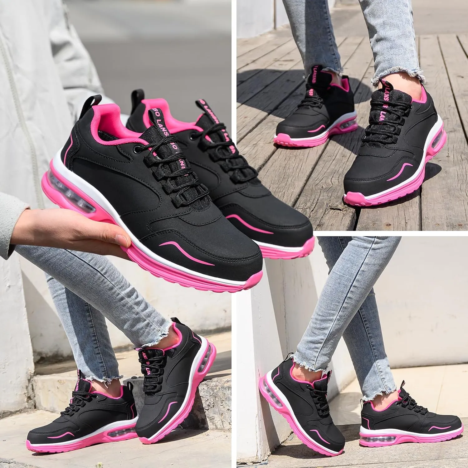 Waterproof Steel Toe Shoes for Women Non Slip Puncture Proof Safety Work Sneakers Comfortable Lightweight Fashion Footwear for Industrial Construction and Food Service