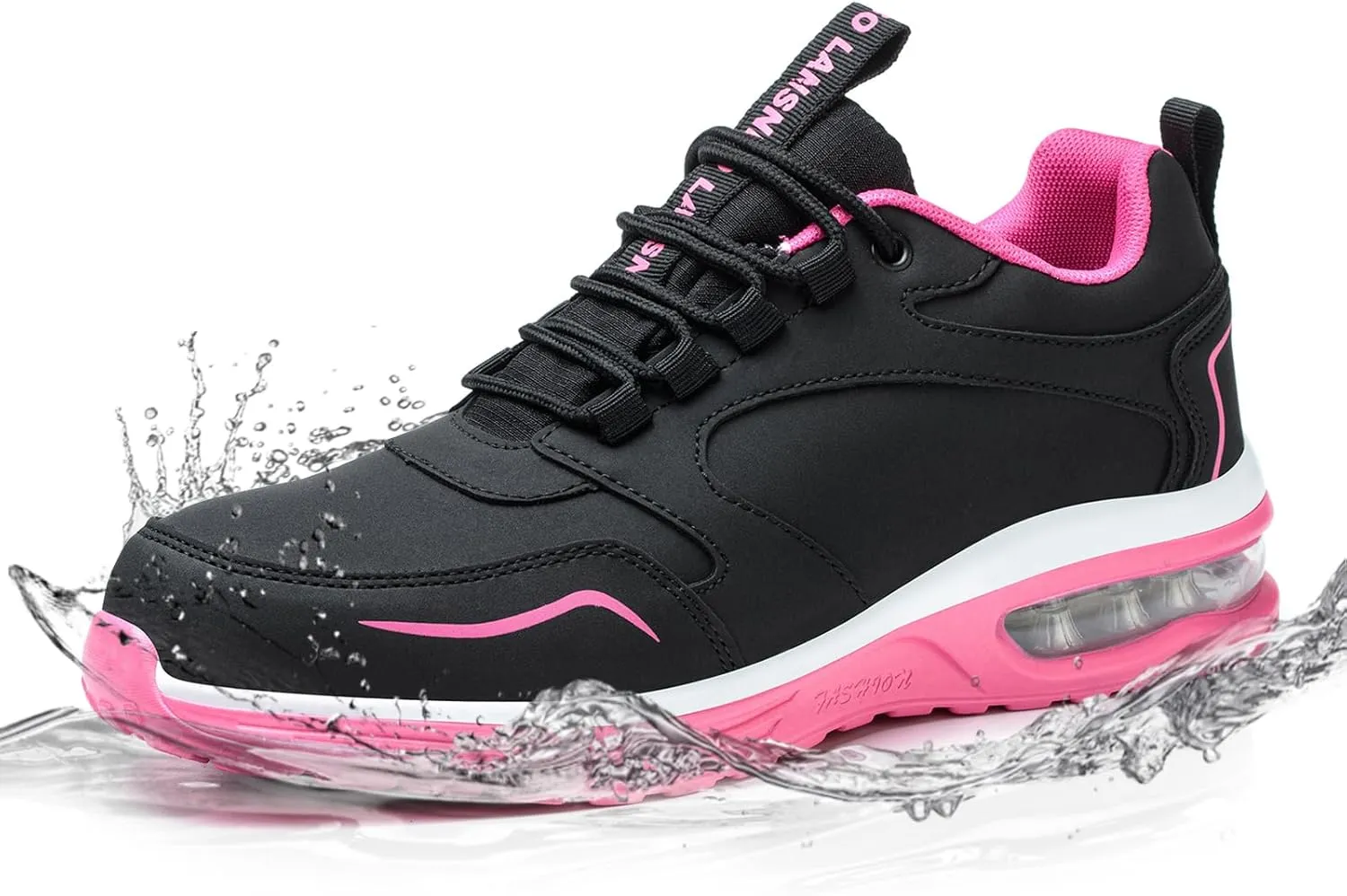 Waterproof Steel Toe Shoes for Women Non Slip Puncture Proof Safety Work Sneakers Comfortable Lightweight Fashion Footwear for Industrial Construction and Food Service
