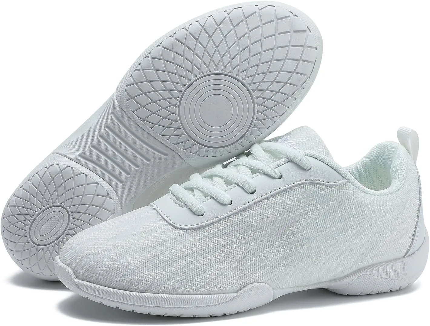 White Cheer Shoes for Girls Womens cheer shoes Youth girls Cheerleading shoes Competition Gear Dance Tennis Sports Training Athletic Comfortable Flats Breathable Soft kids cheer sneakers