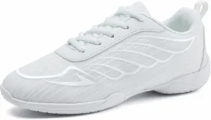White Cheer Shoes for Girls Womens cheer shoes Youth girls Cheerleading shoes Competition Gear Dance Tennis Sports Training Athletic Comfortable Flats Breathable Soft kids cheer sneakers