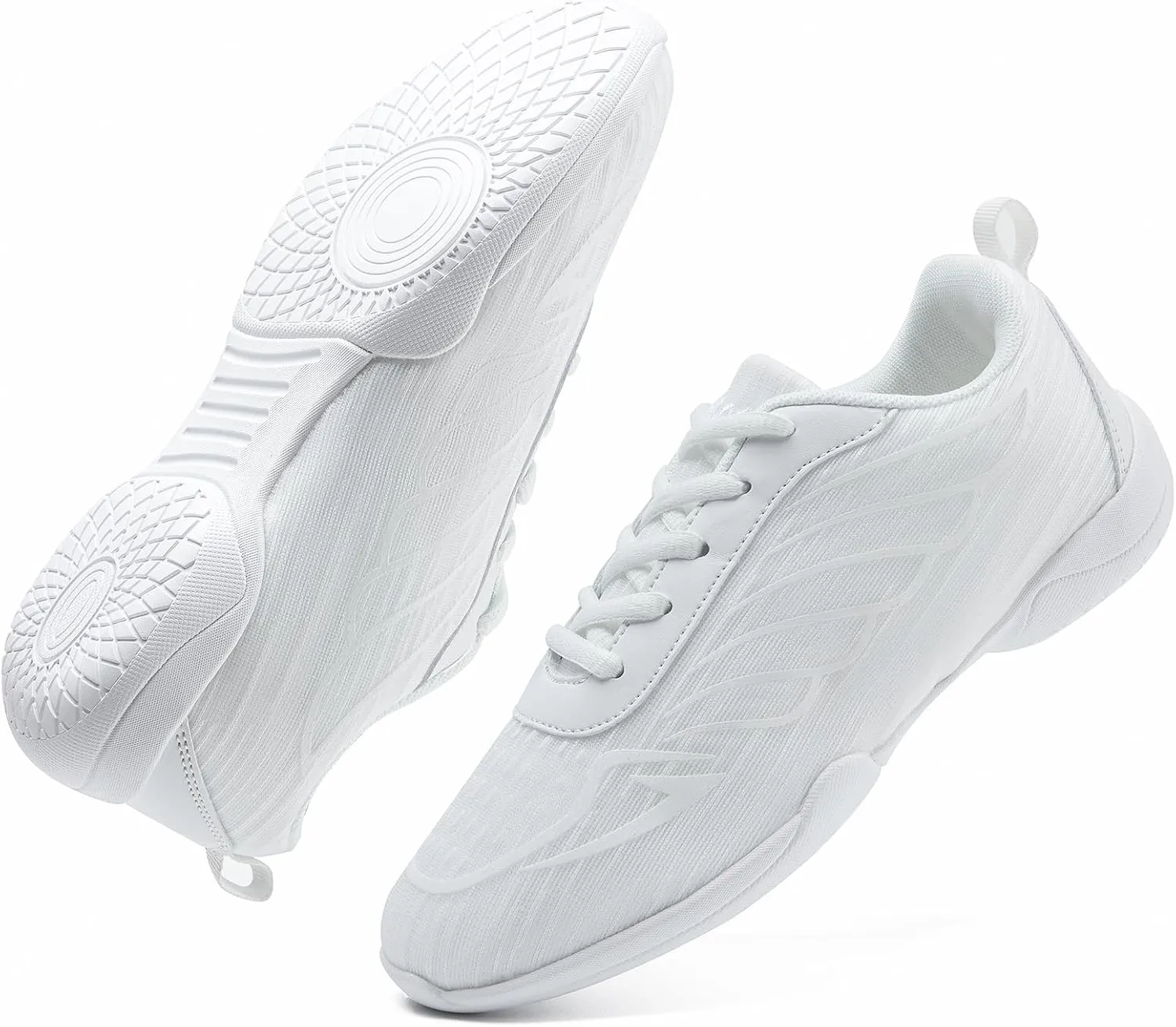 White Cheer Shoes for Girls Womens cheer shoes Youth girls Cheerleading shoes Competition Gear Dance Tennis Sports Training Athletic Comfortable Flats Breathable Soft kids cheer sneakers