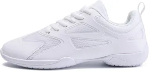 White Cheer Shoes for Girls Womens cheer shoes Youth girls Cheerleading shoes Competition Gear Dance Tennis Sports Training Athletic Comfortable Flats Breathable Soft kids cheer sneakers
