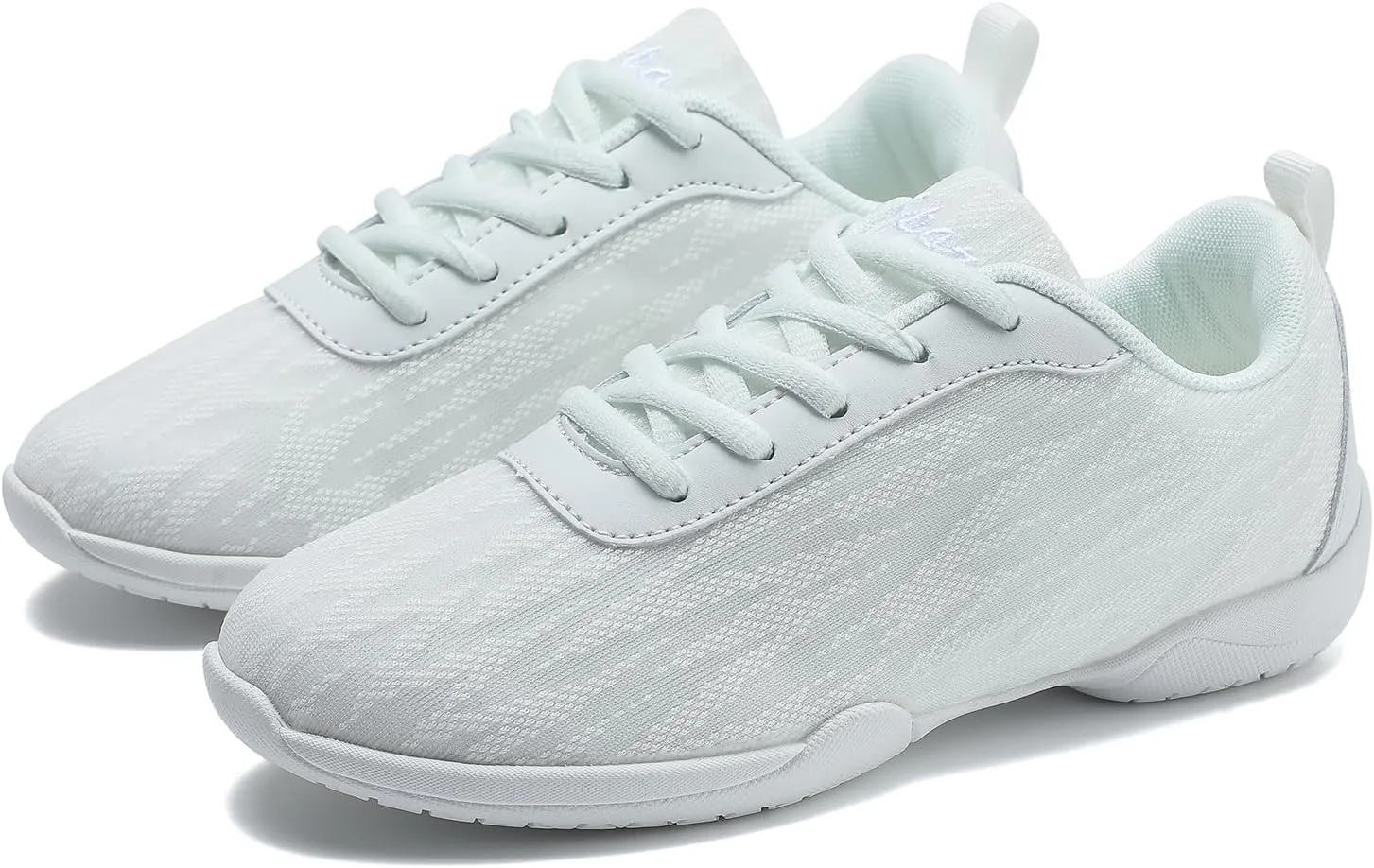 White Cheer Shoes for Girls Womens cheer shoes Youth girls Cheerleading shoes Competition Gear Dance Tennis Sports Training Athletic Comfortable Flats Breathable Soft kids cheer sneakers