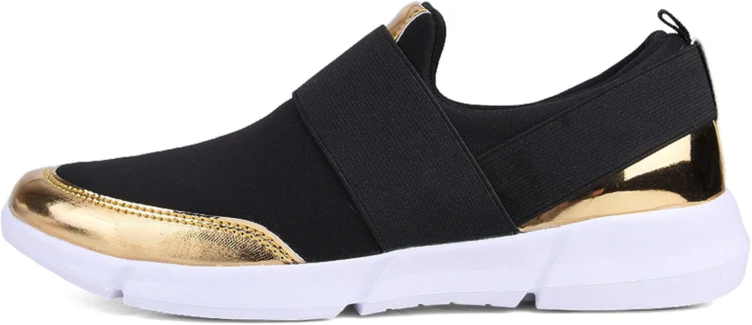 Women Casual Shoes Flats Lightweight Low Top Unlaced Mesh Fashion Sneakers Athletic Walking Shoes for Women Adult
