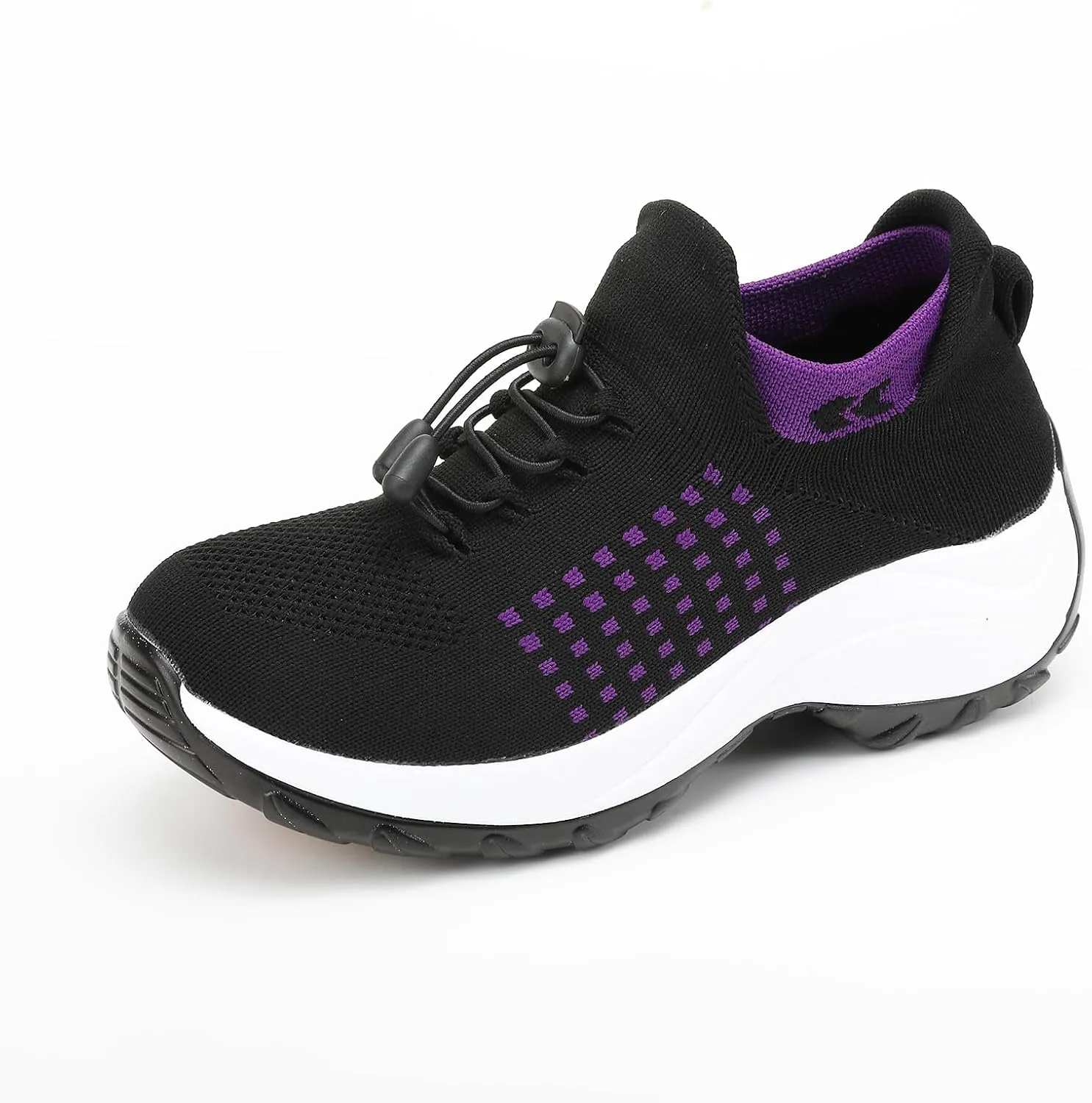 Women Orthopedic Sneakers Slip On for Walking, Breathable Comfortable, Thick Bottom Air Cushion, Non Slip for Gym, Casual Ladies Athletic Shoe