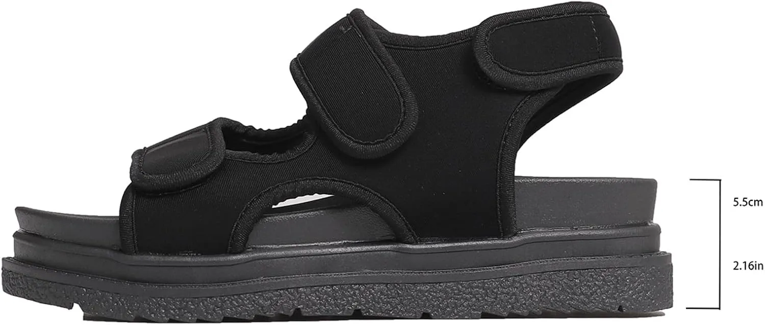 Women Sandals Fashionable New Pattern Simple Solid Color Thick Bottom Flat Bottom Sandals for Women Wide Width
