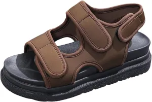 Women Sandals Fashionable New Pattern Simple Solid Color Thick Bottom Flat Bottom Sandals for Women Wide Width