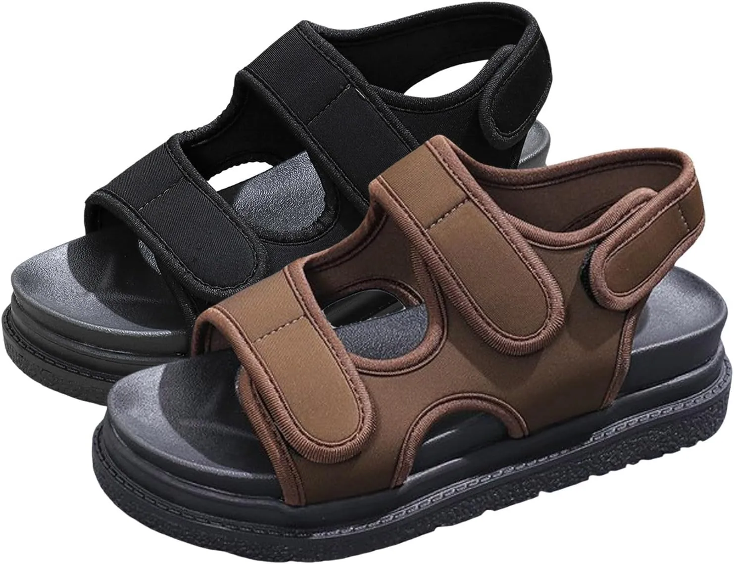 Women Sandals Fashionable New Pattern Simple Solid Color Thick Bottom Flat Bottom Sandals for Women Wide Width