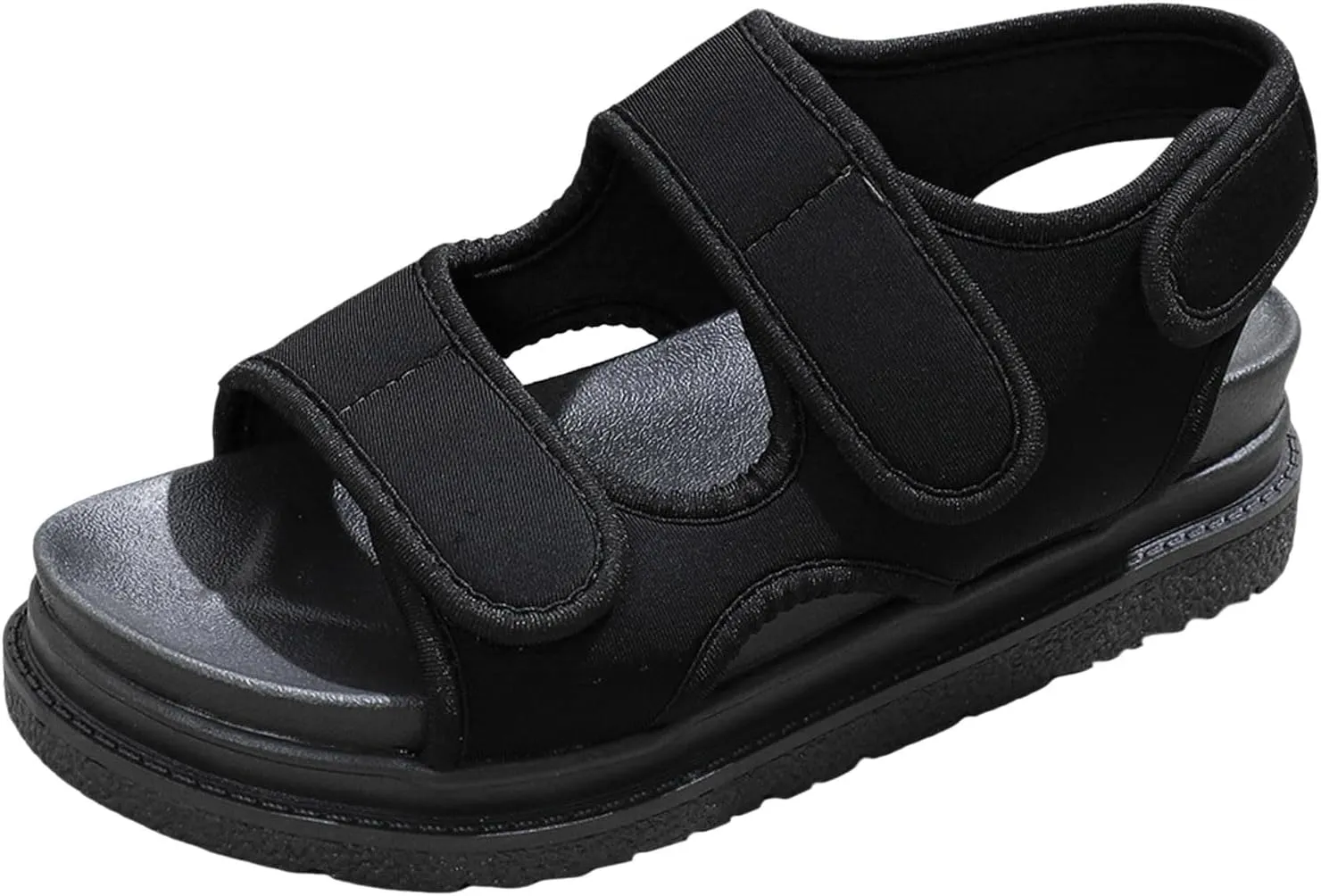 Women Sandals Fashionable New Pattern Simple Solid Color Thick Bottom Flat Bottom Sandals for Women Wide Width