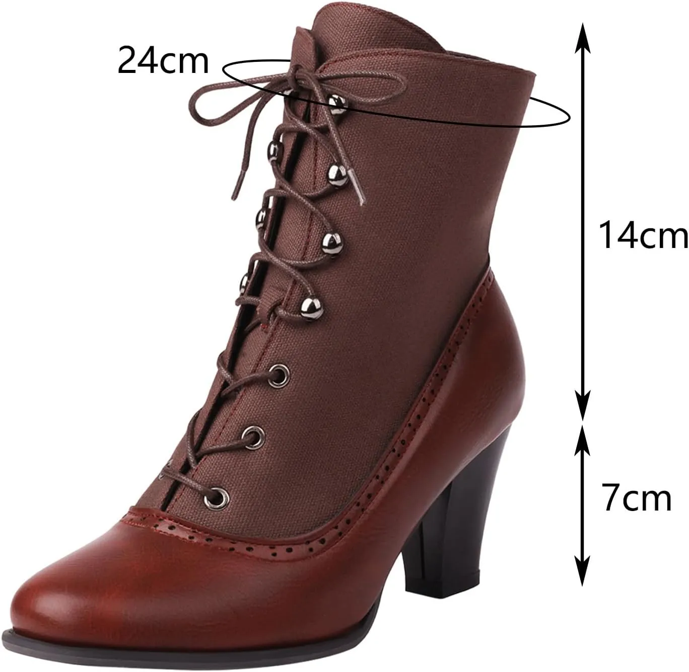 Women's Ankle Boots Victorian Boots Black Boots Chunky Heel Lace Up Witch Boots Knight Boots Cowgirl Rain Boots Mid Calf Side