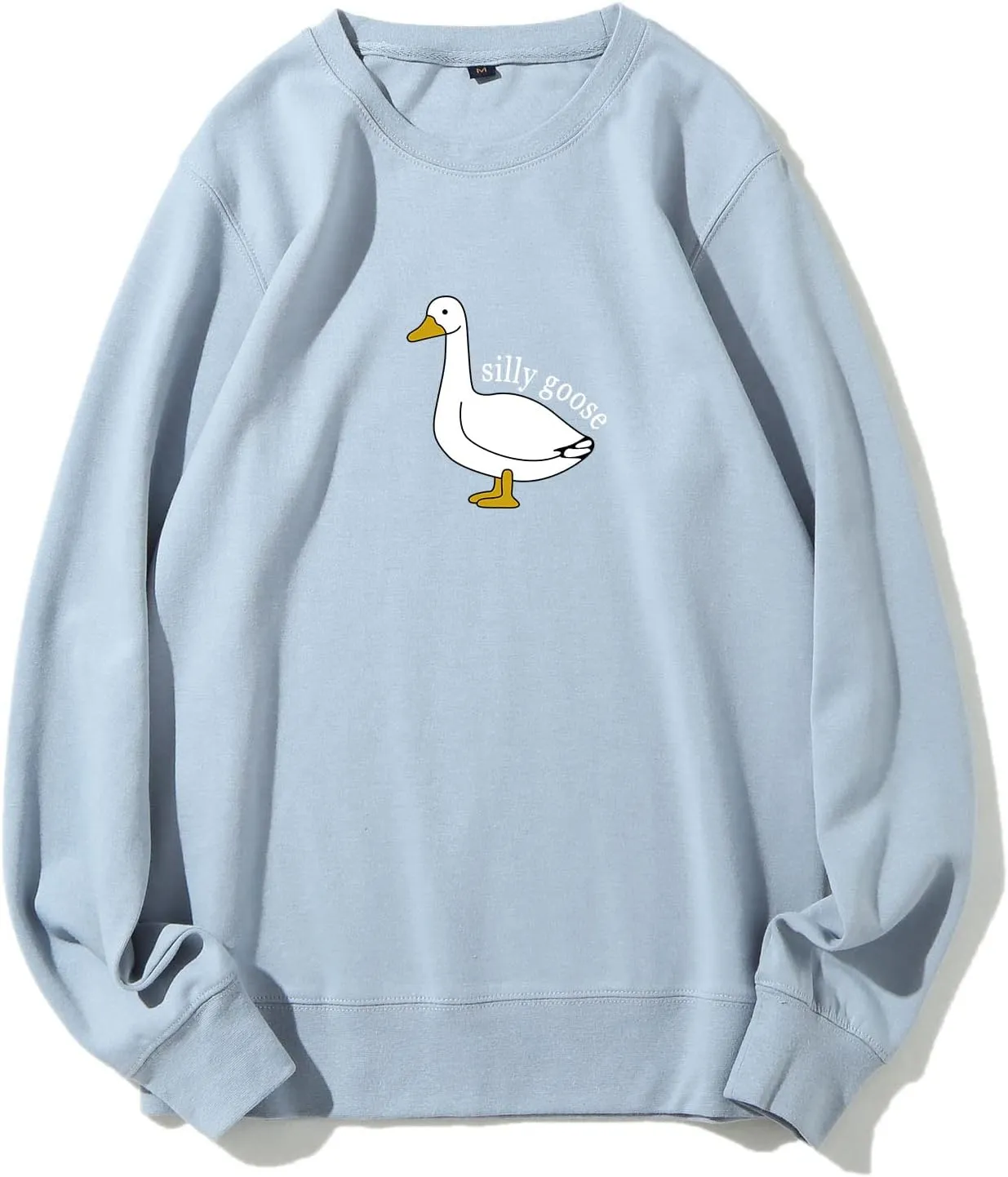 Womens Crewneck Funny Cute Silly Goose Sweatshirt Xmas Pullover Sweatshirt Christmas Sweater