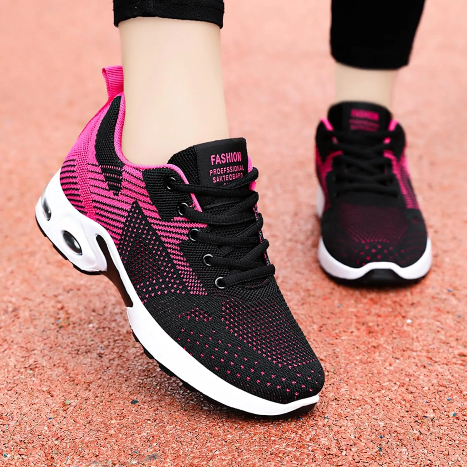 Women's Cushion Sneakers - Breathable, Non-Slip Walking Shoes with Shock-Absorbing Comfort, Lightweight for Running, Walking, and Everyday Use
