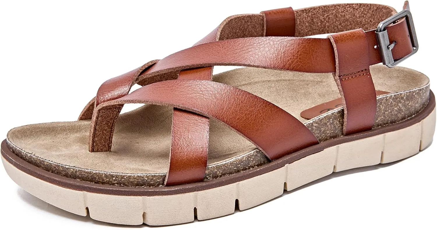 Women's Flat Slides Sandals Comfortable Platform Sandals Cork Footbed Summer Fashion Yoga Mat Soft Plantar Slippers Arch Support Slip on Shoes for Women.