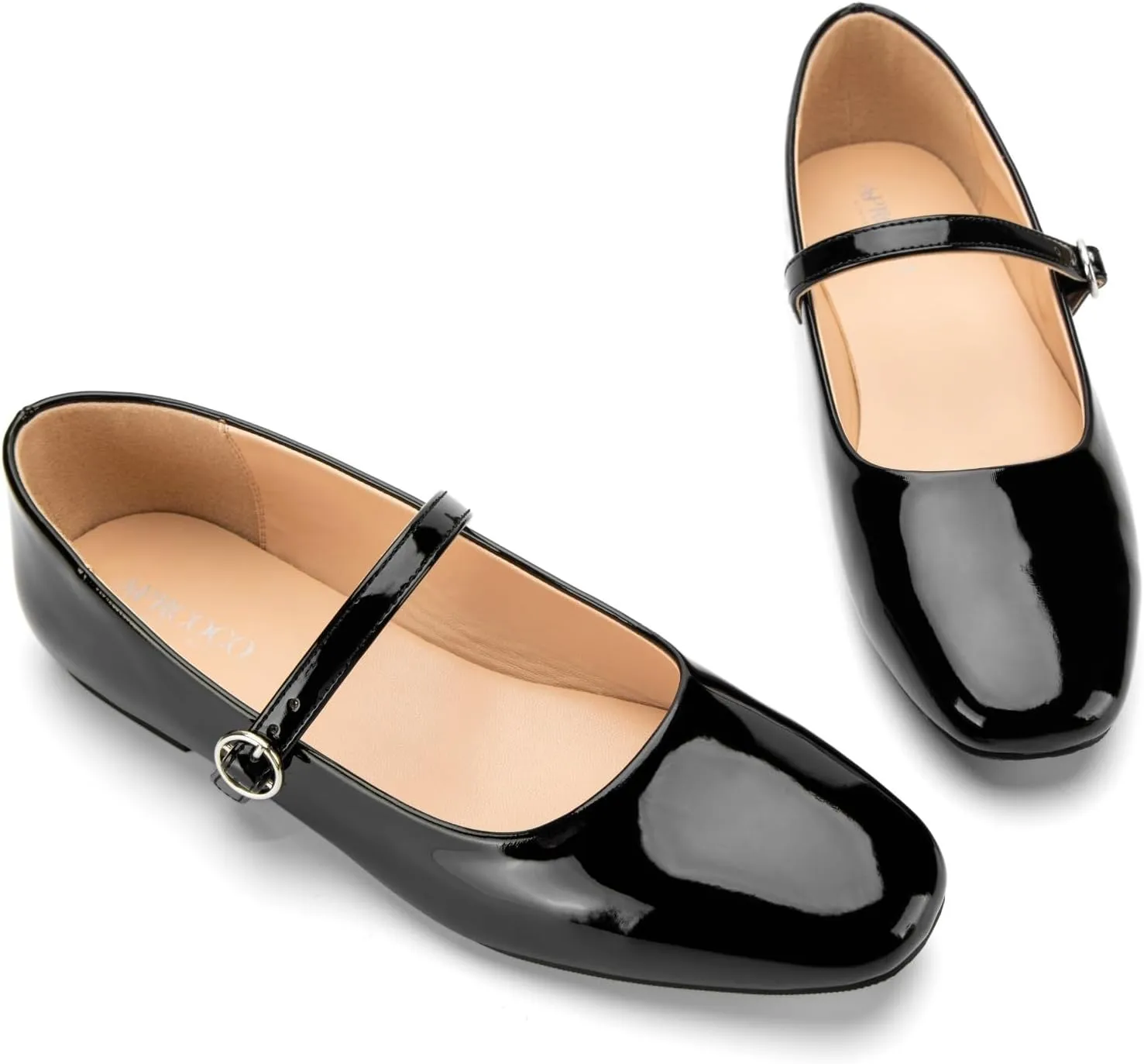 Women's Flats Mary Jane Ballet Flats for Women Classic Square Toe Women Shoes Dressy Comfort Ankle Strap Flats for Women