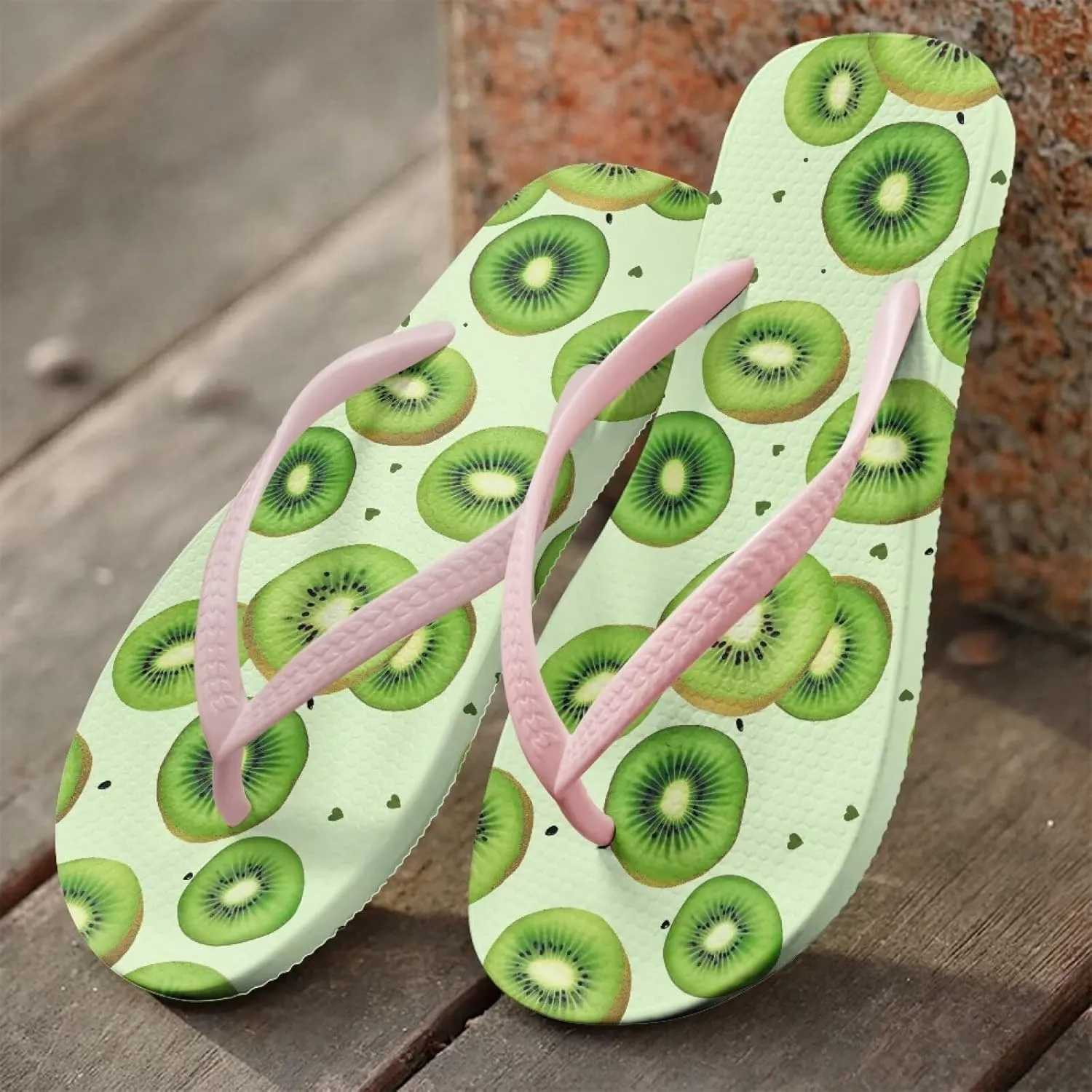 Women's Flip Flops Sandals, Soft Beach Pool Pink Thong Sandals Slide Shoes EUR Size 35 36 37 38 39 40